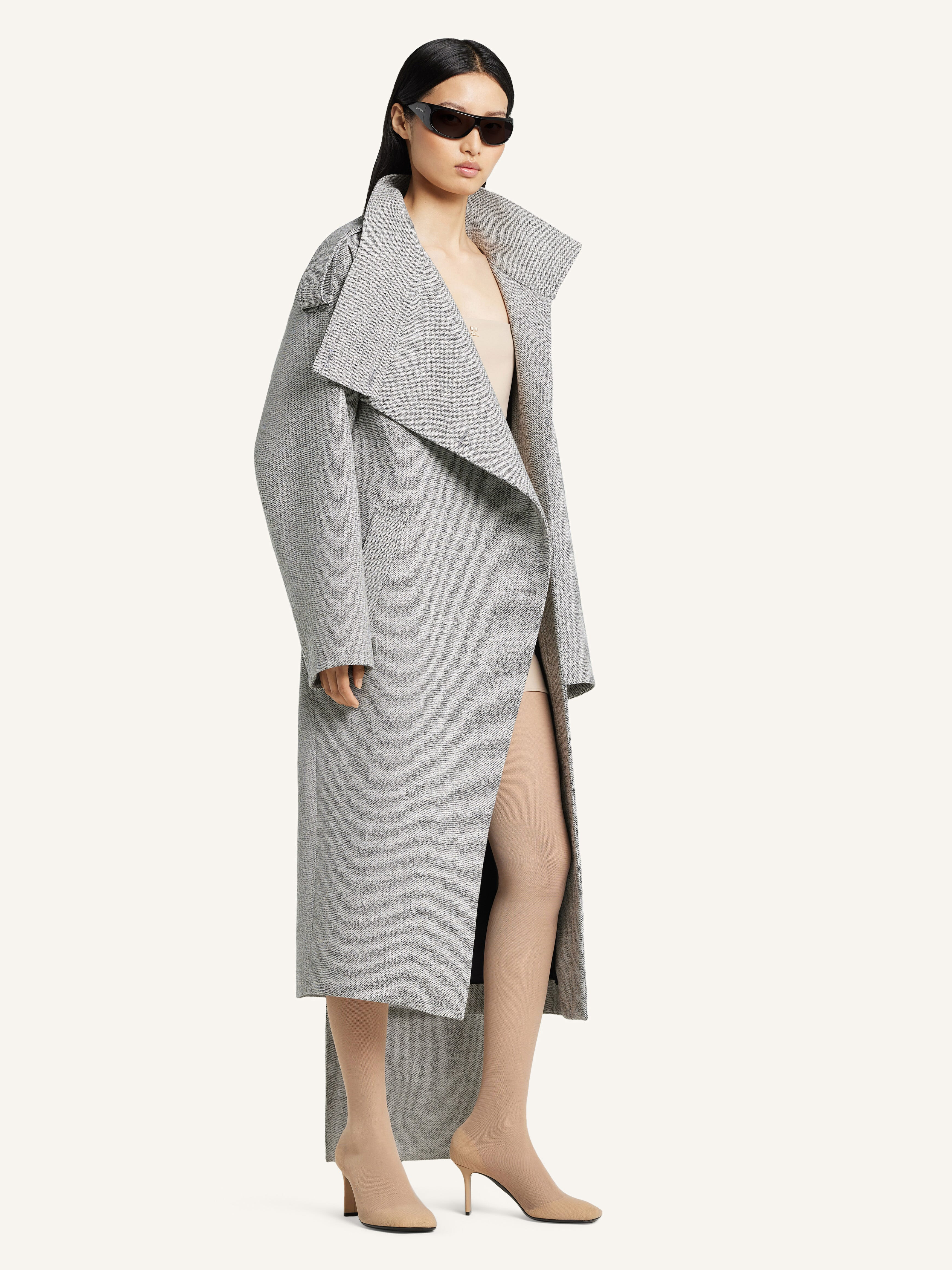 OBLIQUE CAVIAR TRENCH COAT - 3