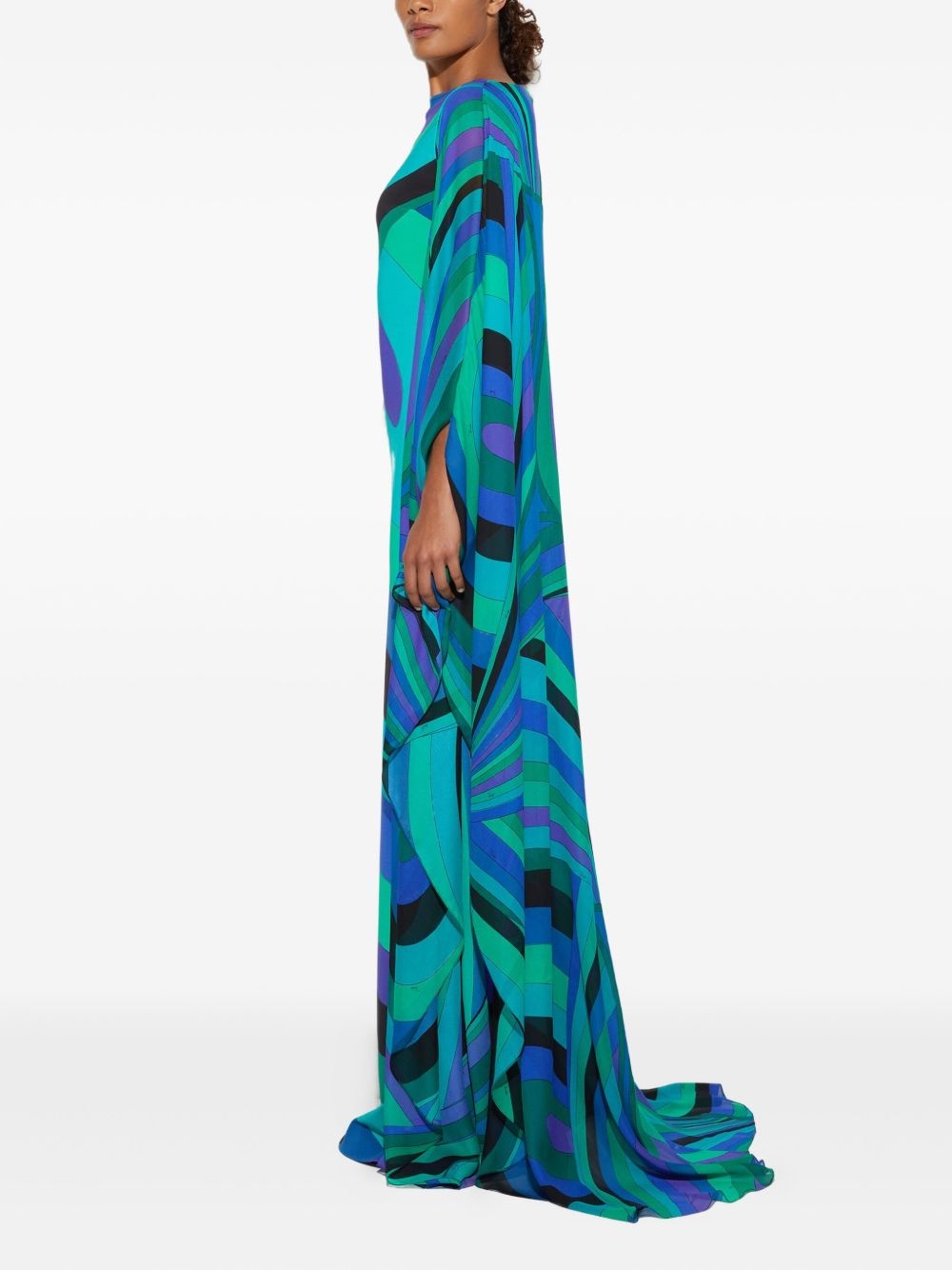 Iride-pattern long dress - 3