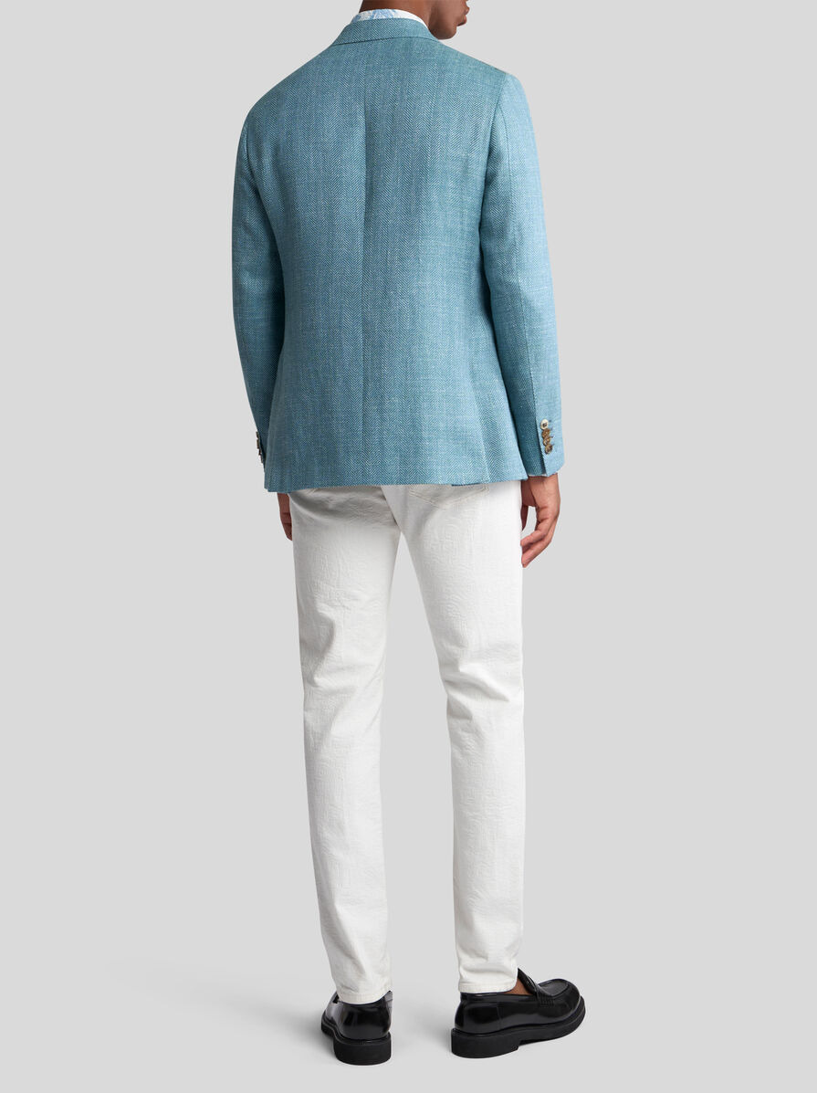 WOOL-BLEND CASUAL BLAZER - 4