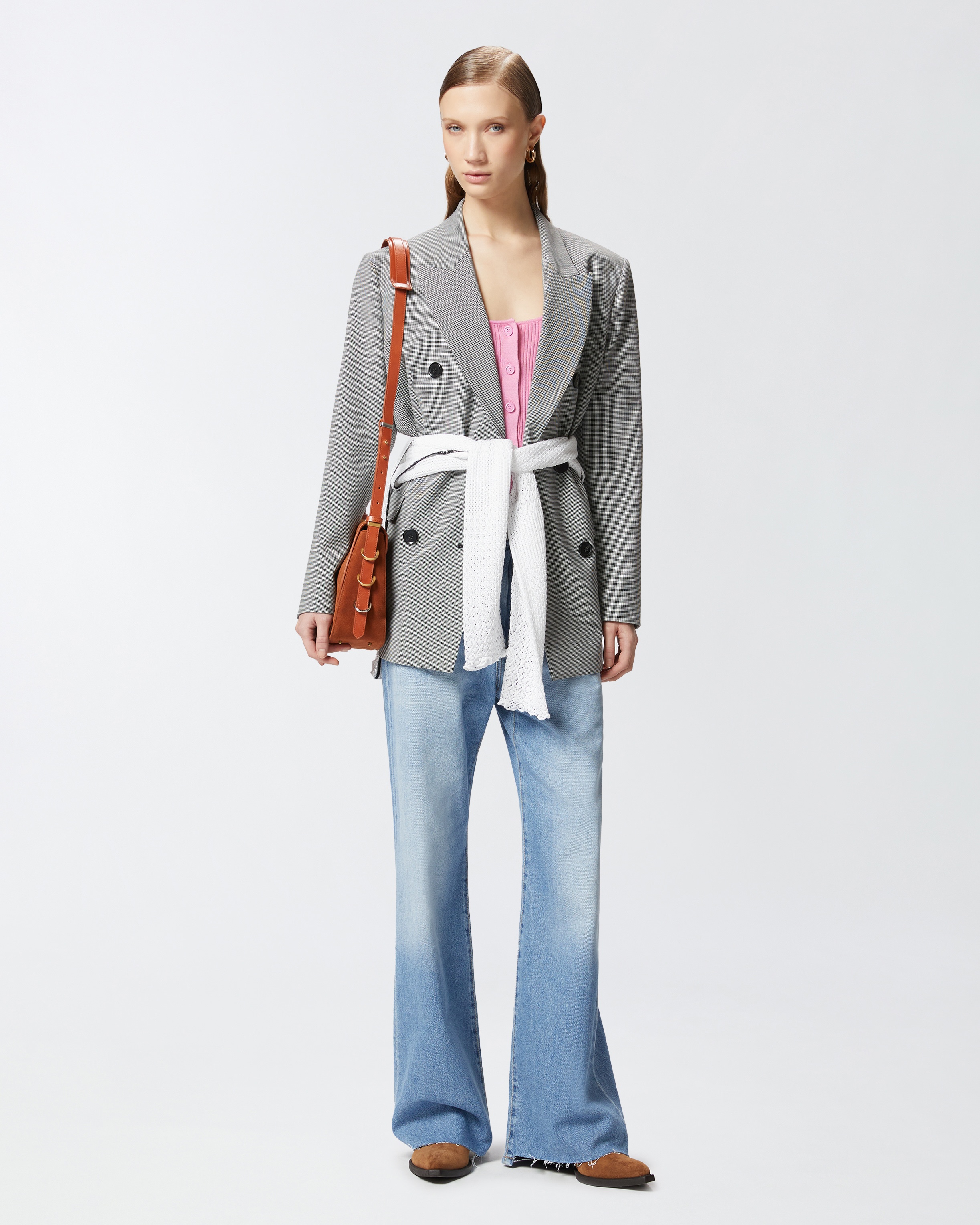 CROPPED CARDIGAN WITH BIRD LOGO ON THE BACK - 3