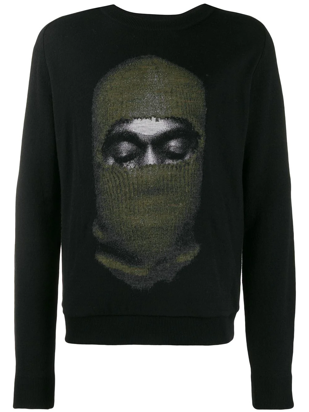 balaclava print sweatshirt - 1