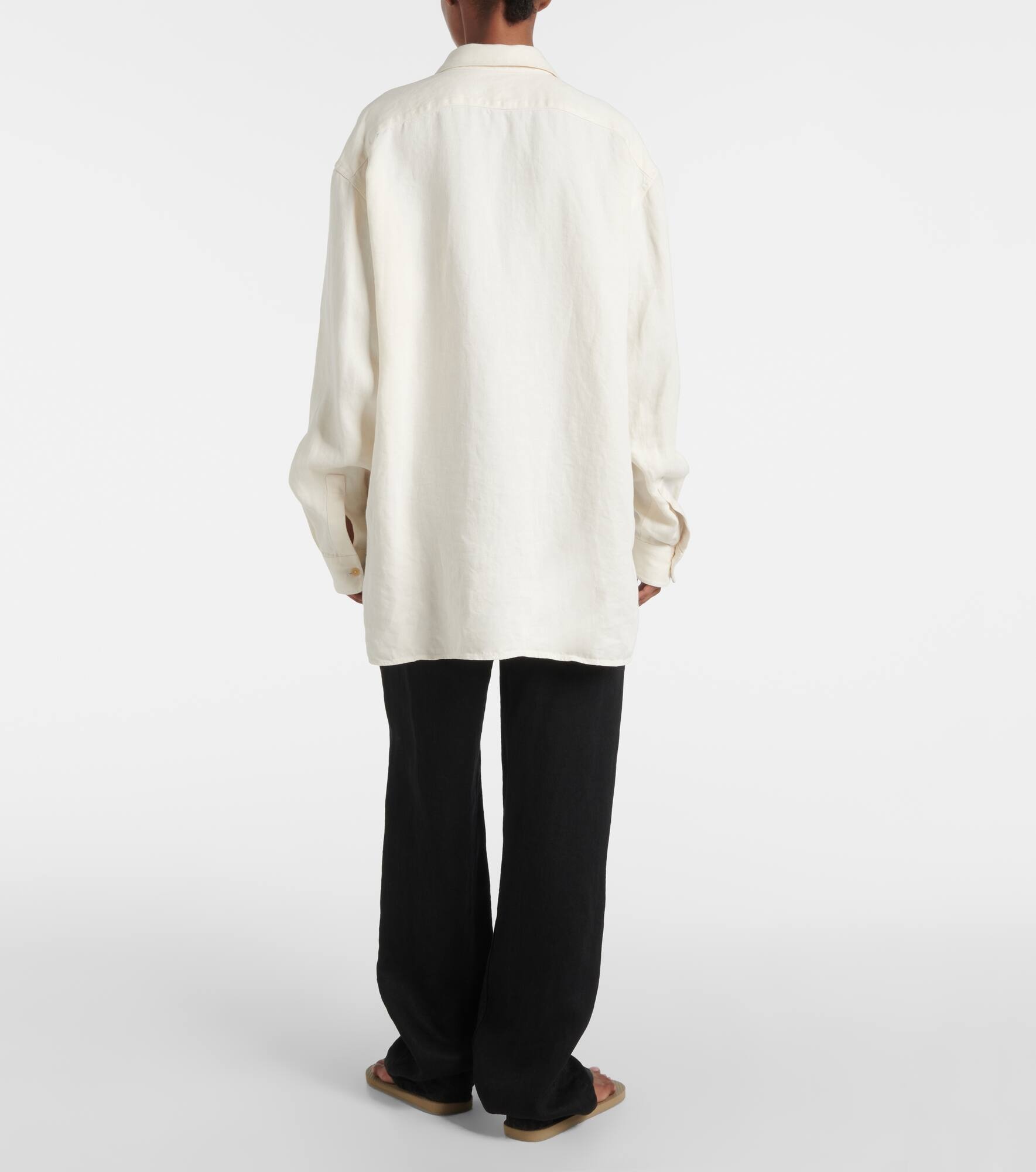 Nesson oversized linen denim shirt - 3