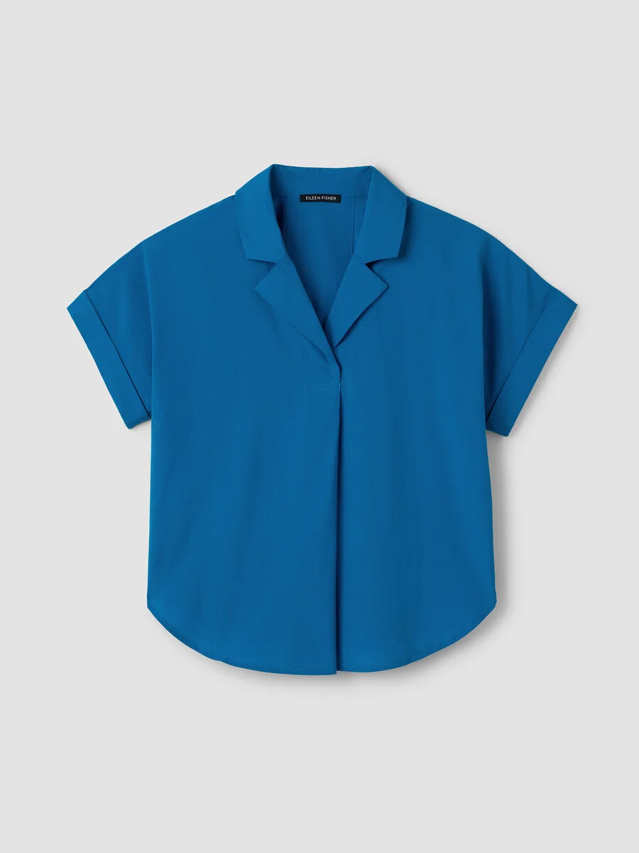 Organic Cotton Poplin Notch Collar Shirt - 1