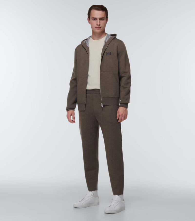Berluti Zip-up wool blend hoodie outlook