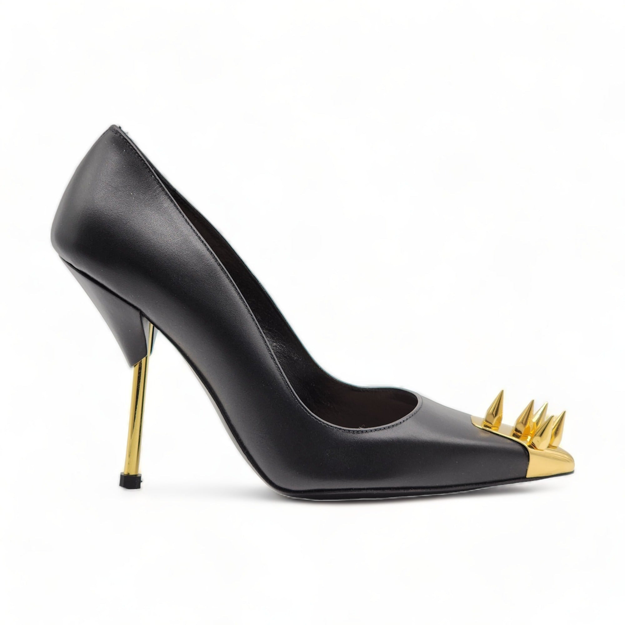 Alexander McQueen Punk Spike Pumps - Leather - Black - 3