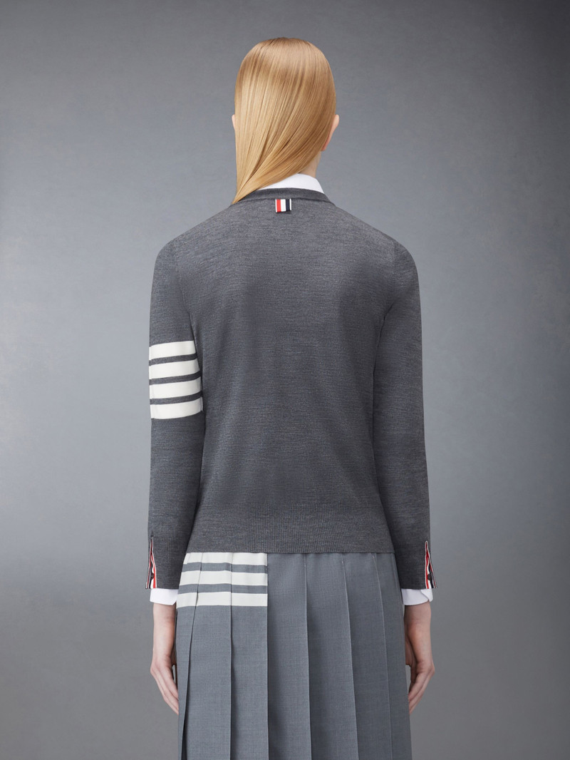 Thom Browne 4-Bar merino jumper outlook