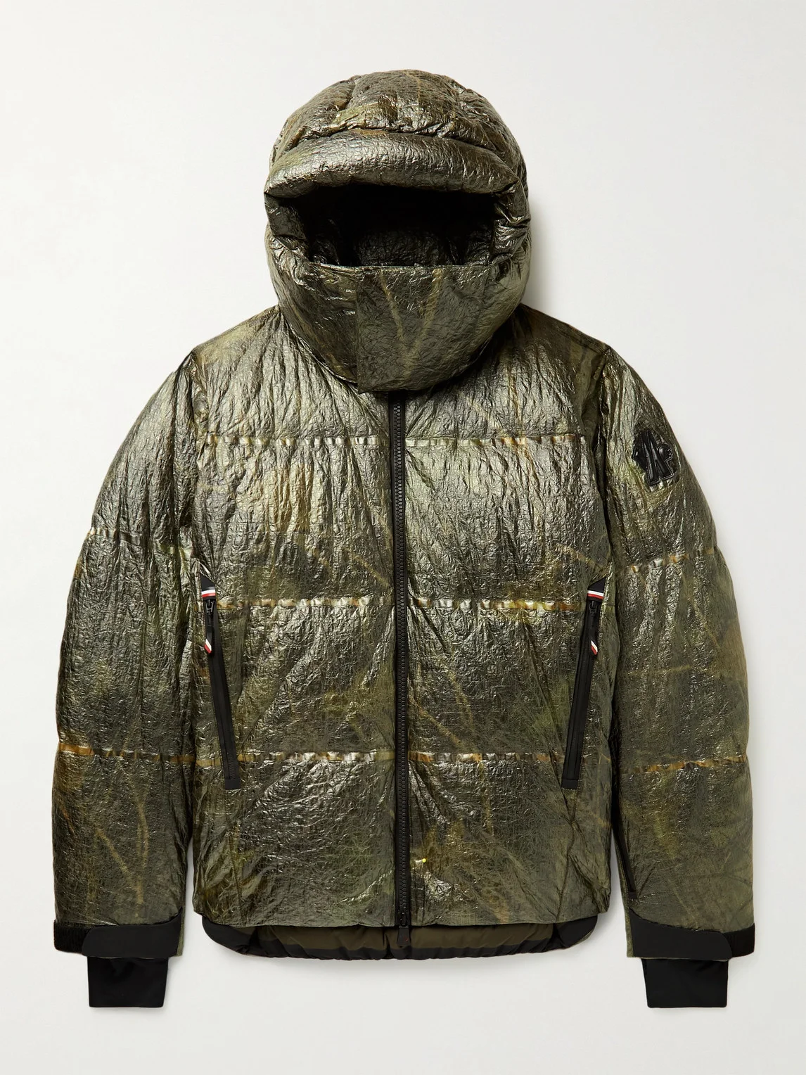 Darry Printed Quilted Dyneema Crinkled Hooded Down Ski Jacket - 1