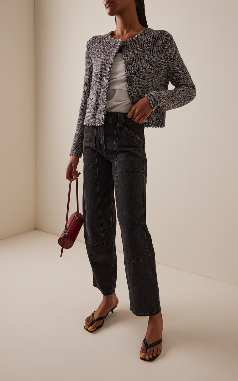 Proenza Schouler Nidia Macrame Jacket in Cotton grey outlook