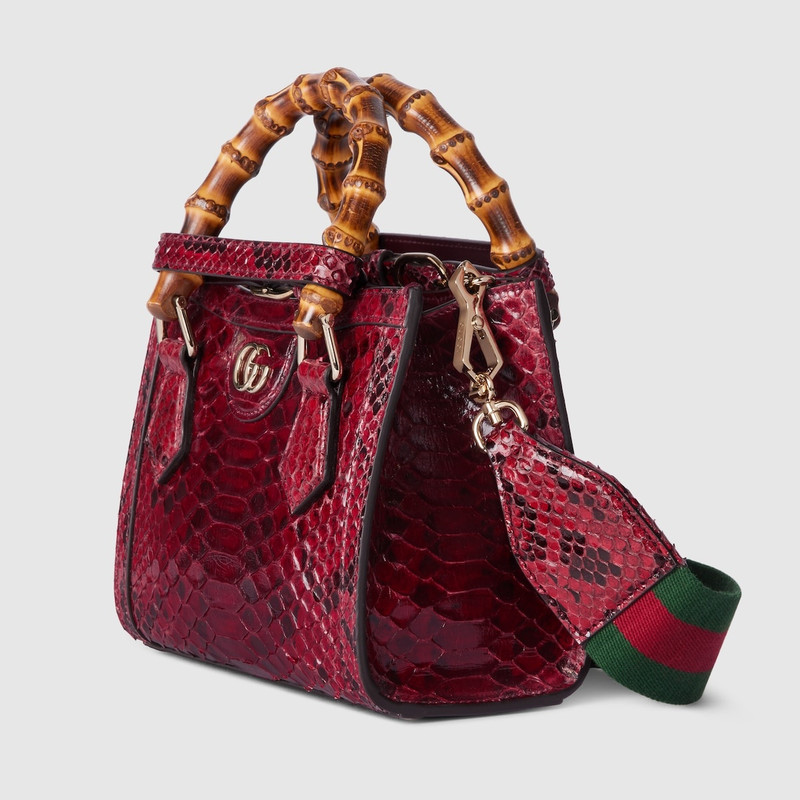 GUCCI Gucci Diana mini python tote bag outlook