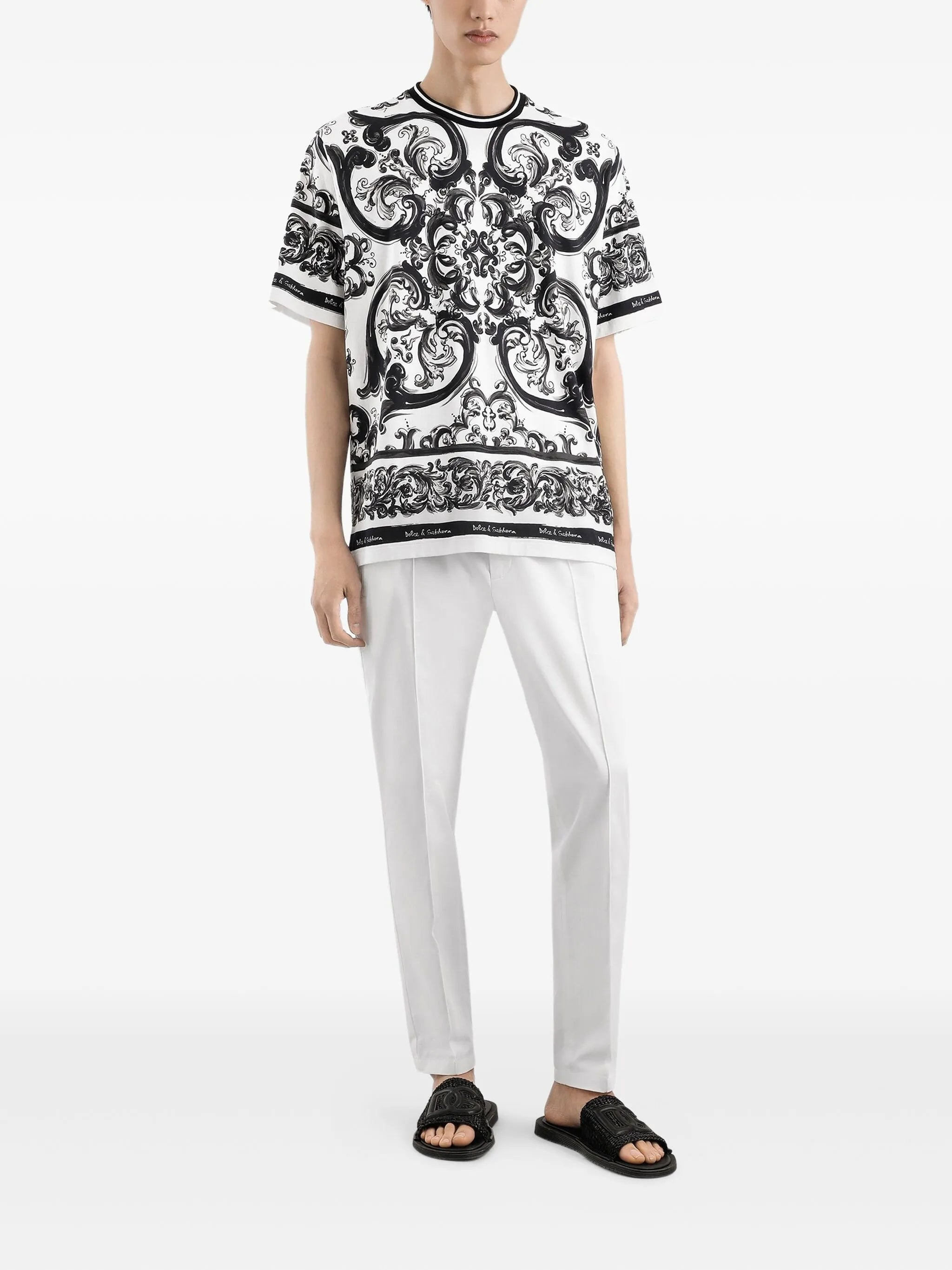 Majolica-print T-shirt - 2