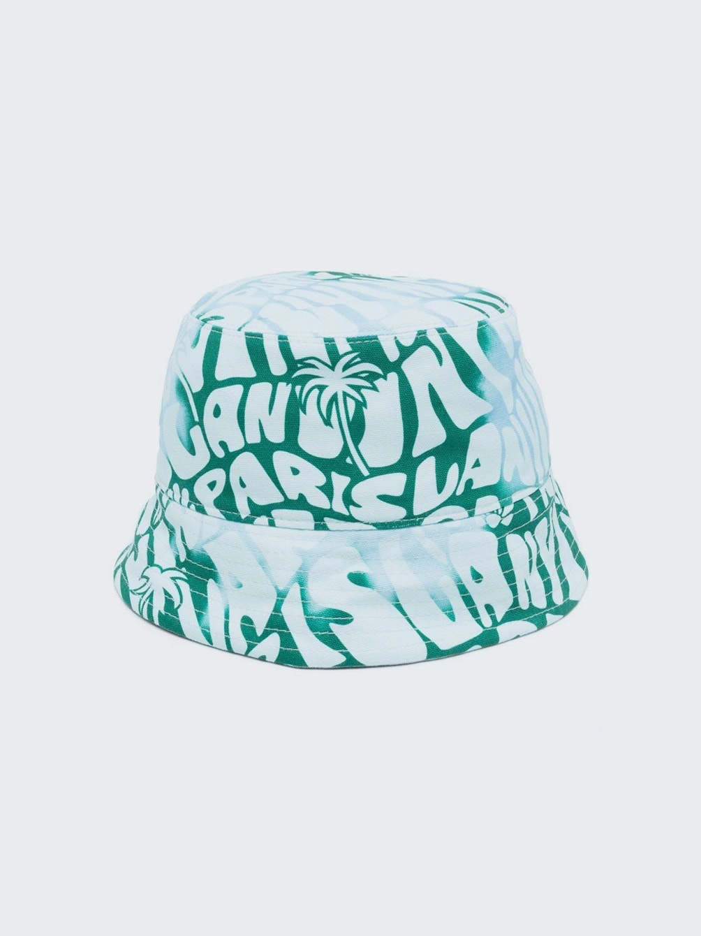 Logo Printed Hat Blue Green - 1