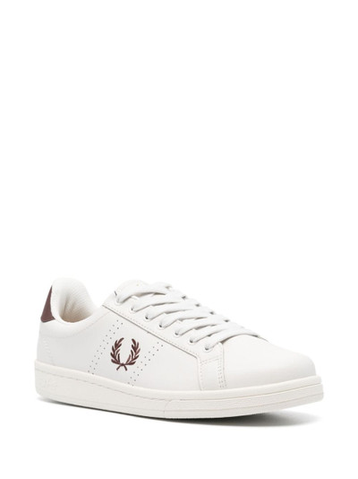 Fred Perry embroidered-logo leather sneakers outlook