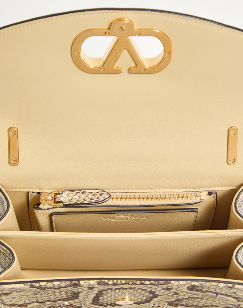 Valentino VALENTINO GARAVANI VAIN SMALL SHOULDER BAG IN PYTHON outlook