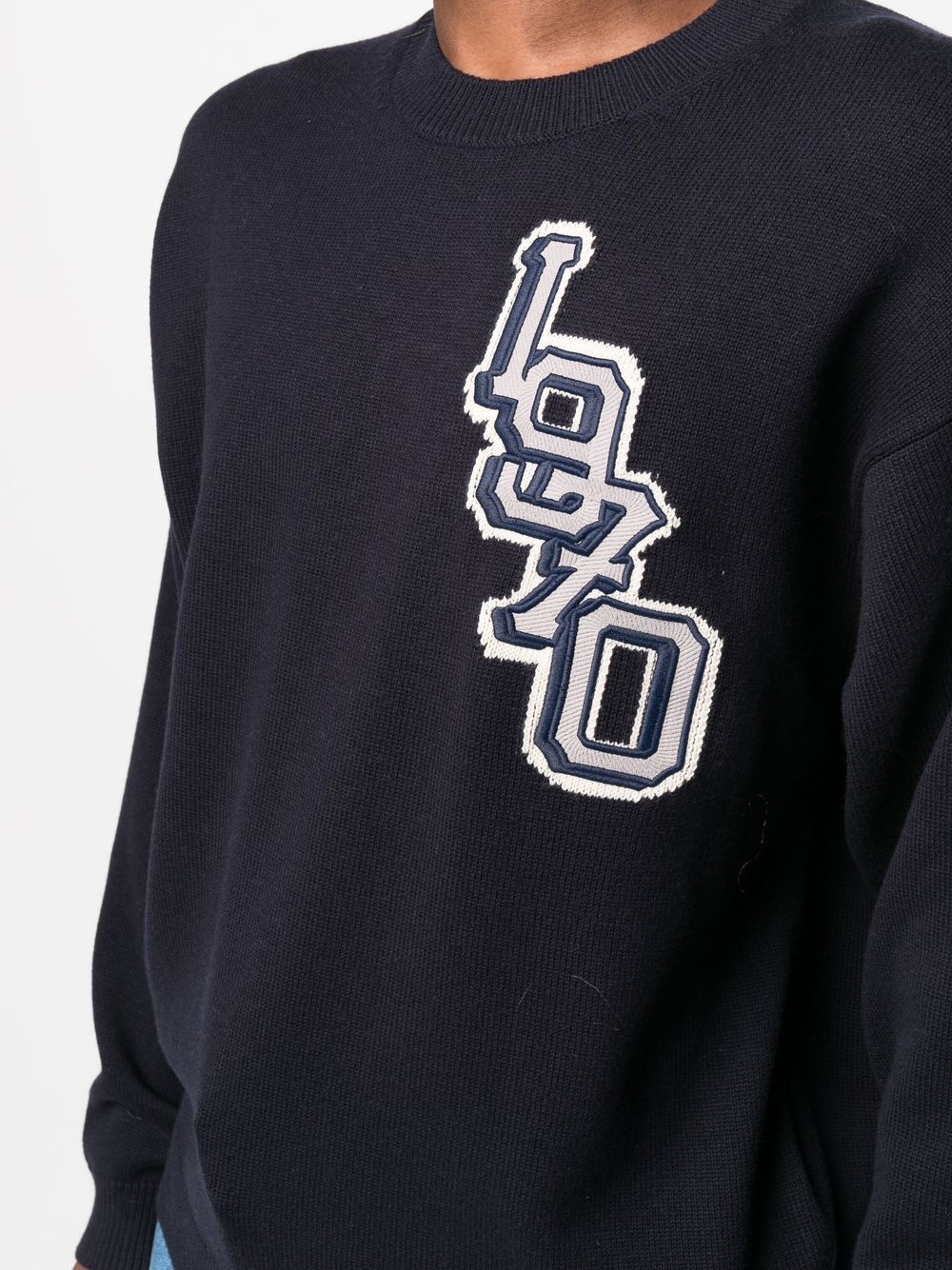 Varsity logo knitted jumper - 5