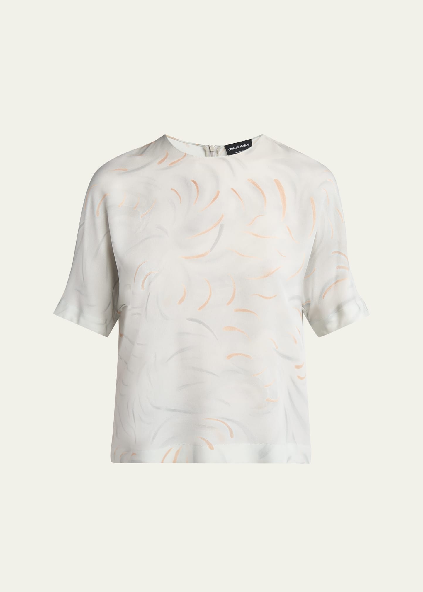 Brushstroke Silk Blouse - 1