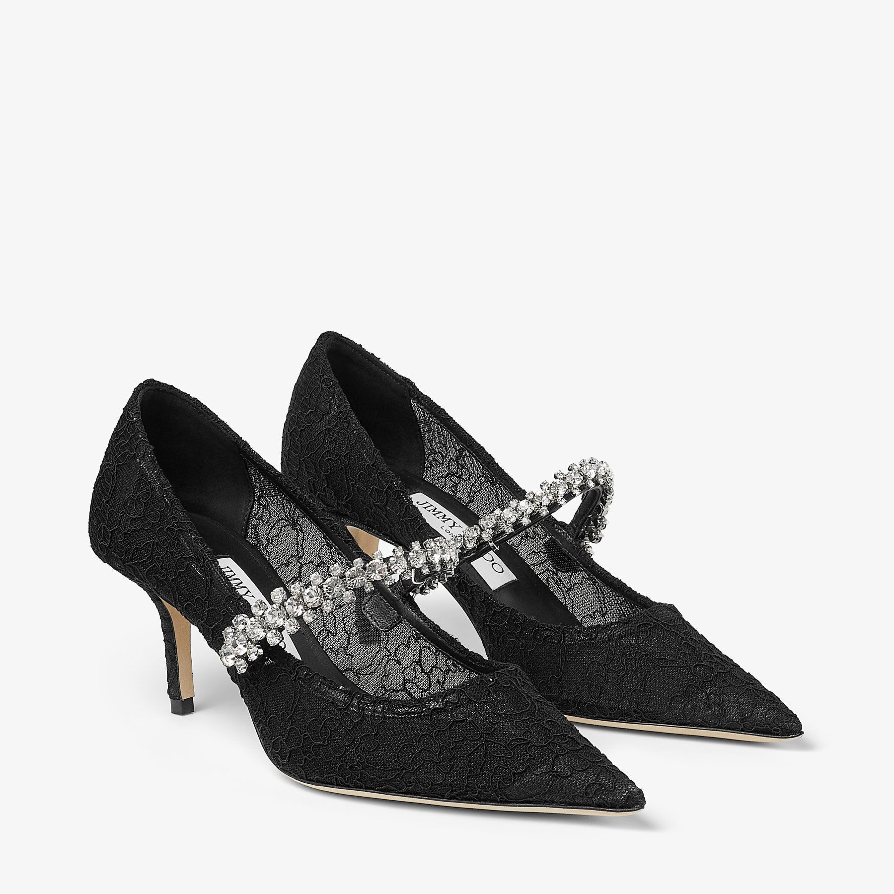 Bing Pump 65
Black Lace Pumps with Swarovski Crystals - 2