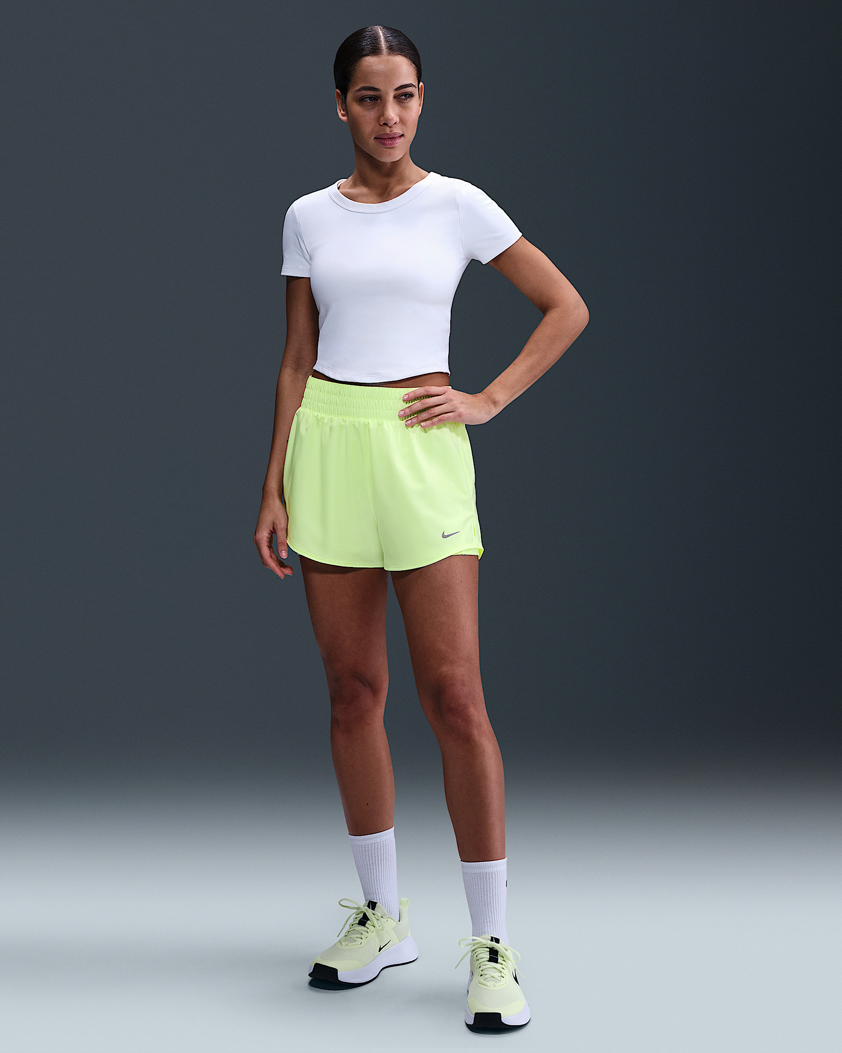 Nike One Women's Dri-FIT High-Waisted 3" 2-in-1 Shorts - 1