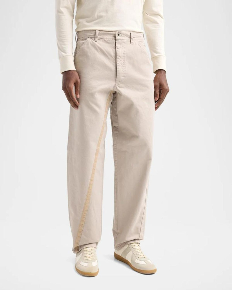 Men's Twisted Stone-Wash Cotton Trousers 4
