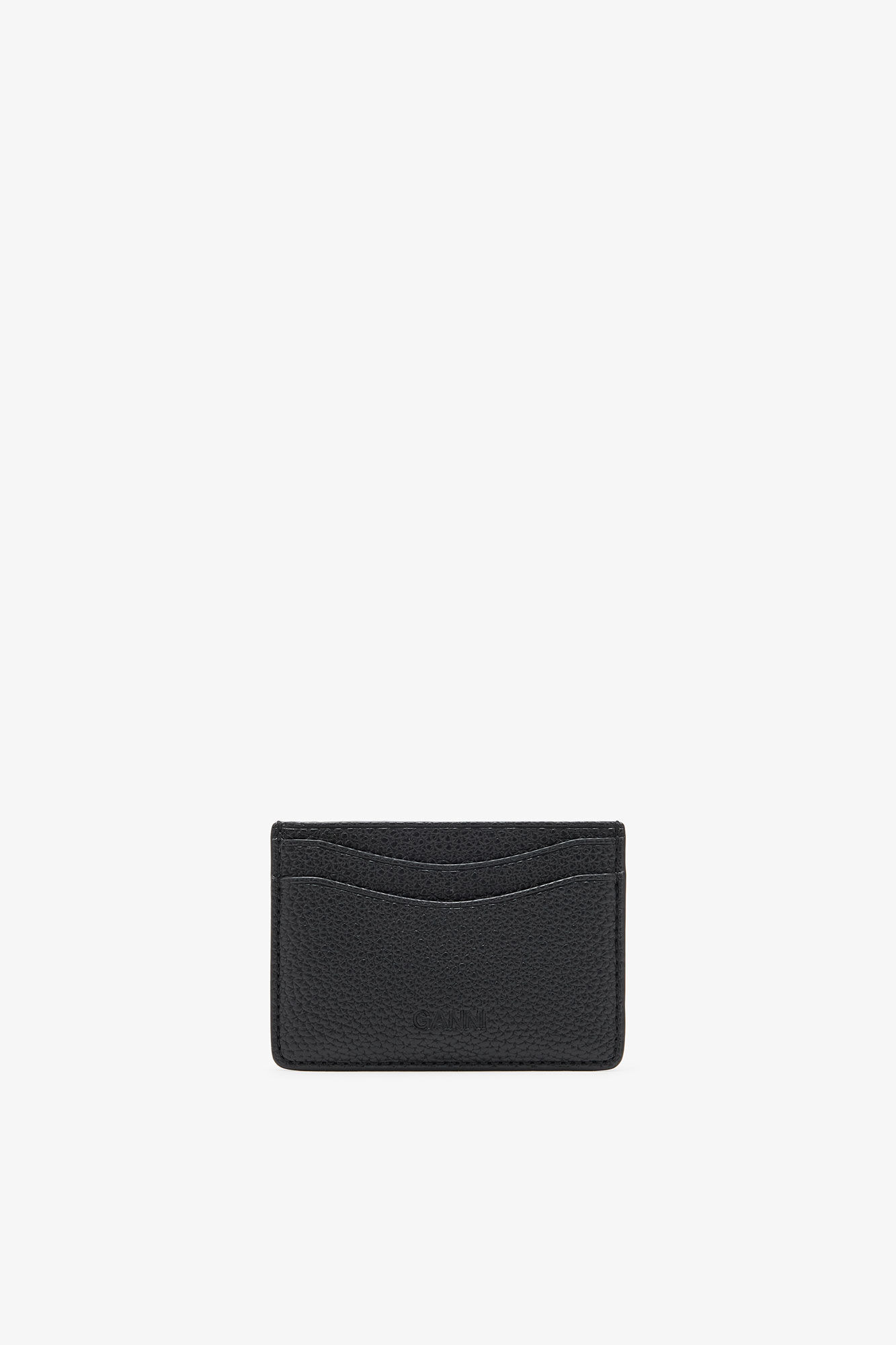 GRAINED BLACK GANNI BOU CARD HOLDER - 2