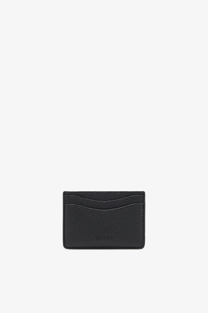 GANNI GRAINED BLACK GANNI BOU CARD HOLDER outlook