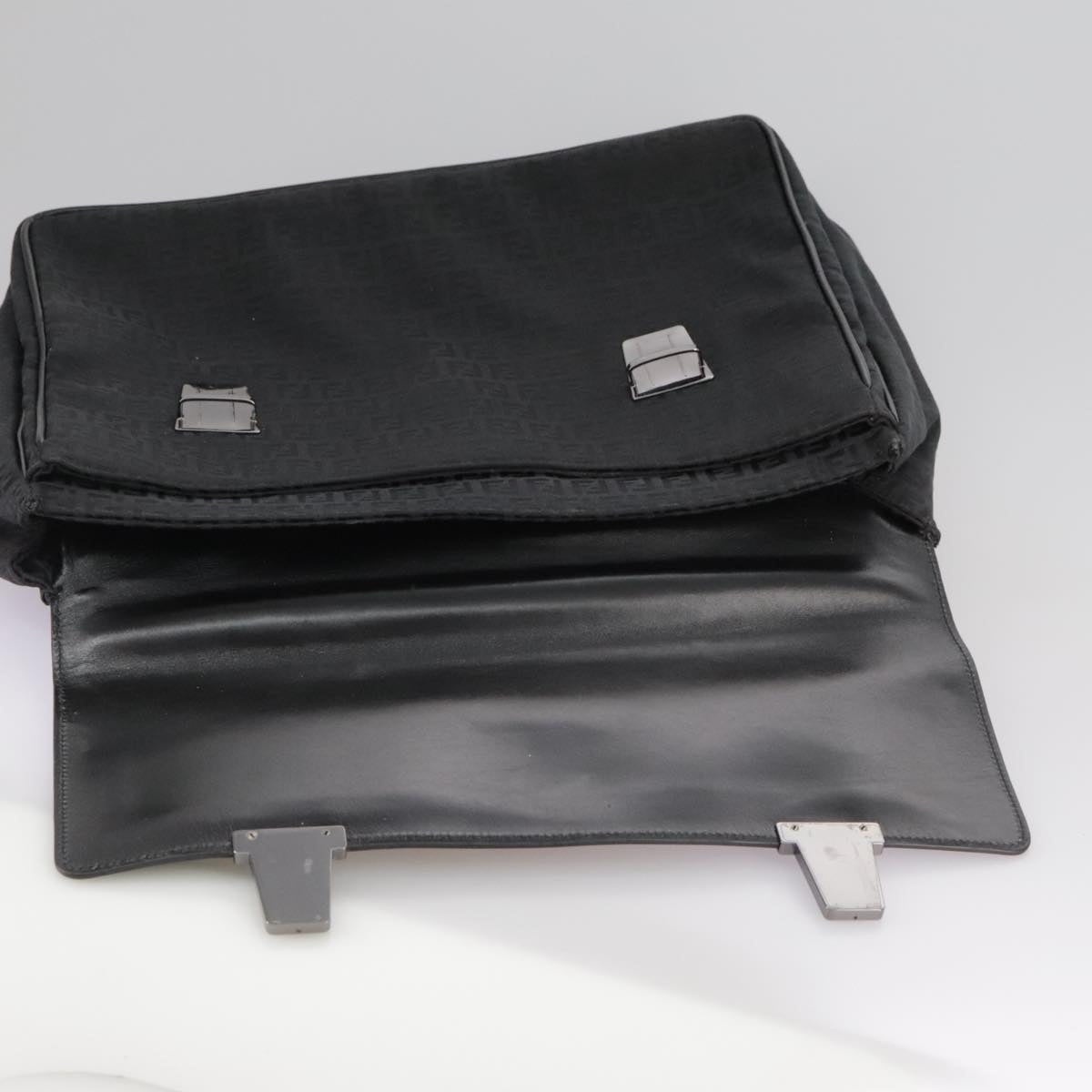 FENDI Zucchino Canvas Business Bag Black - 10