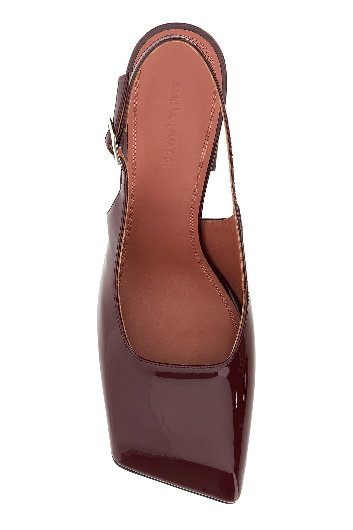 Grape leather Charlotte pumps - 4
