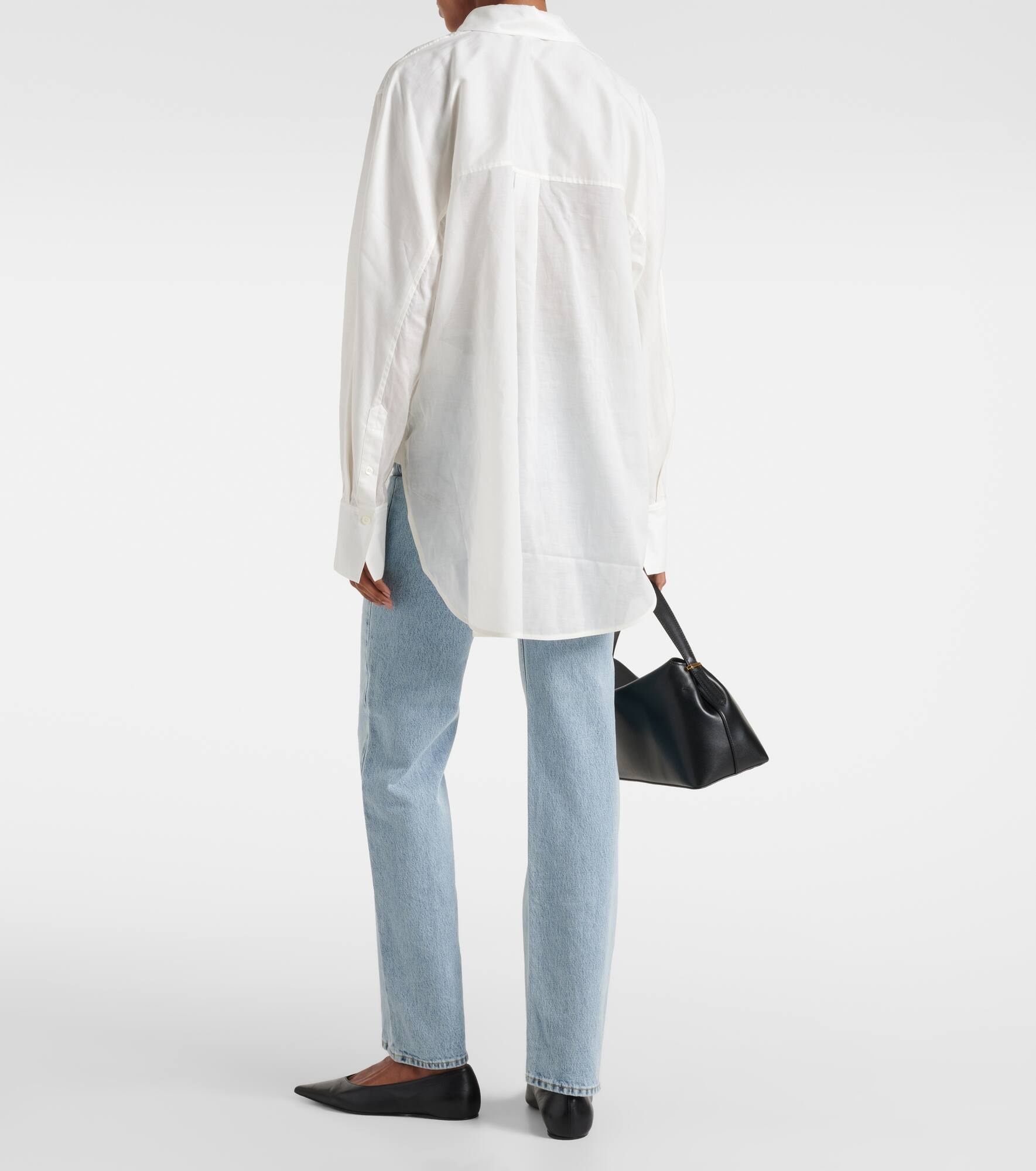 Oversized cotton-blend shirt - 3