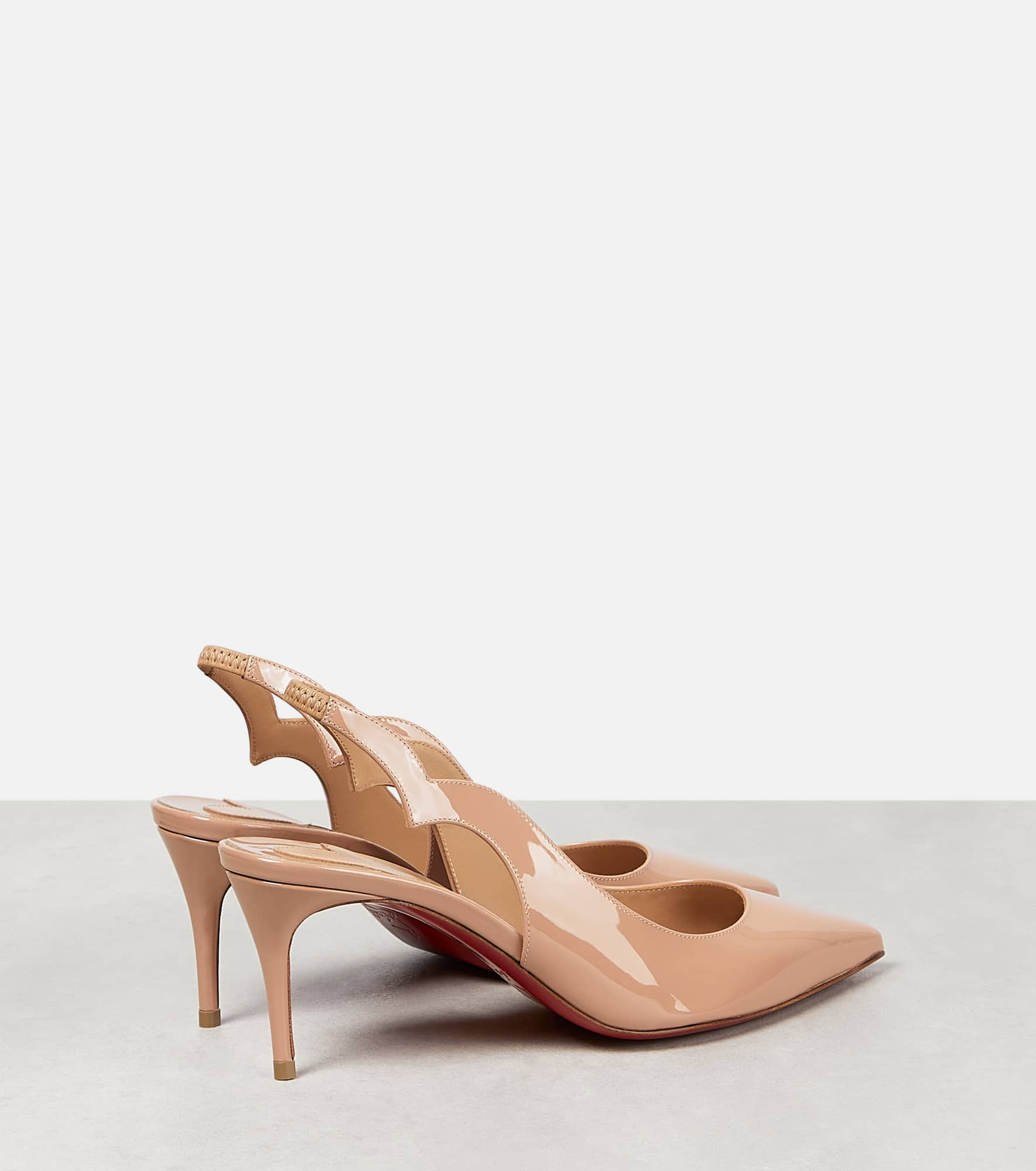 Patent leather slingback pumps - 3