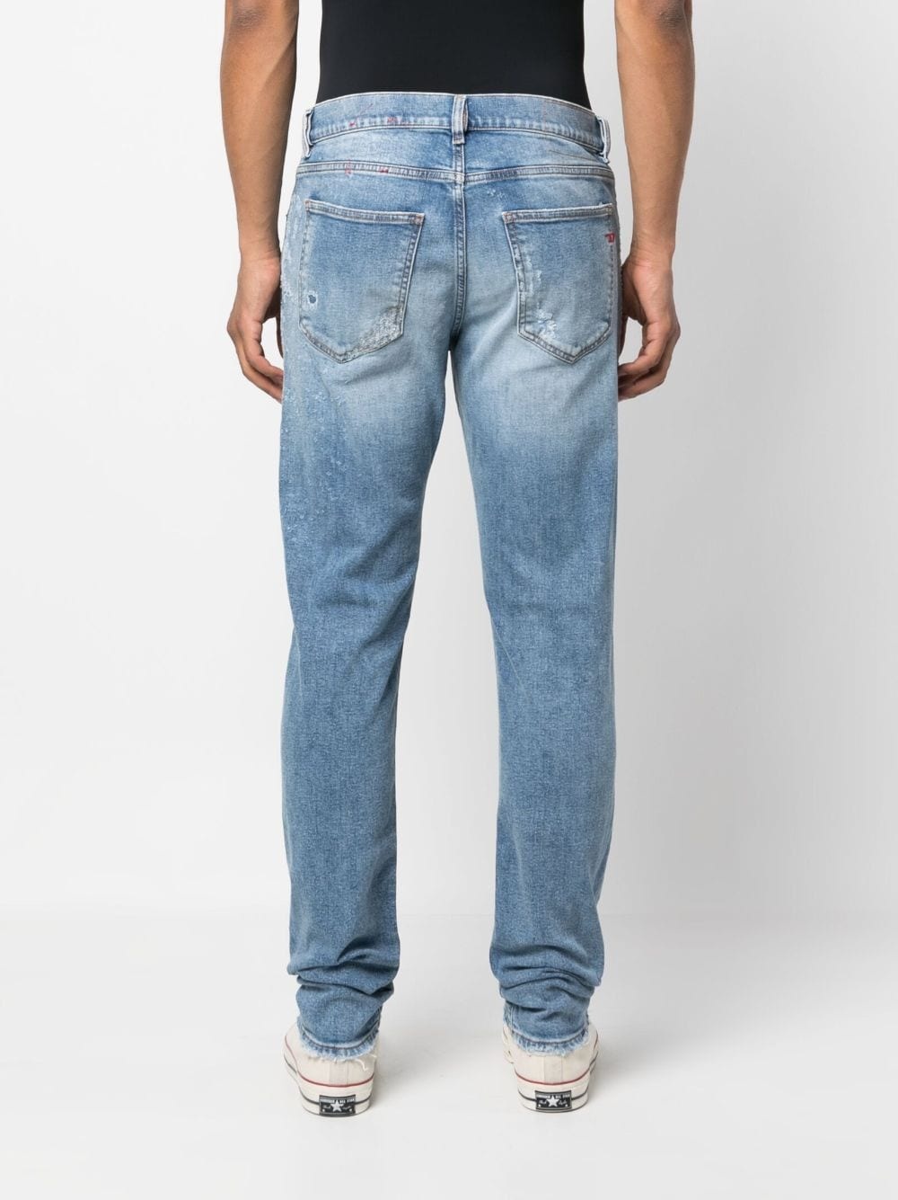 light-wash straight-leg jeans - 7