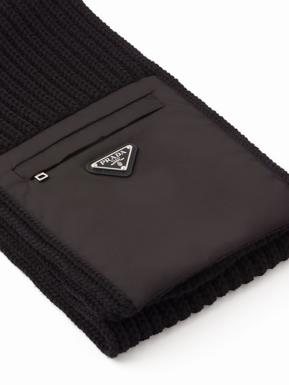 zipped pocket knitted scarf - 3