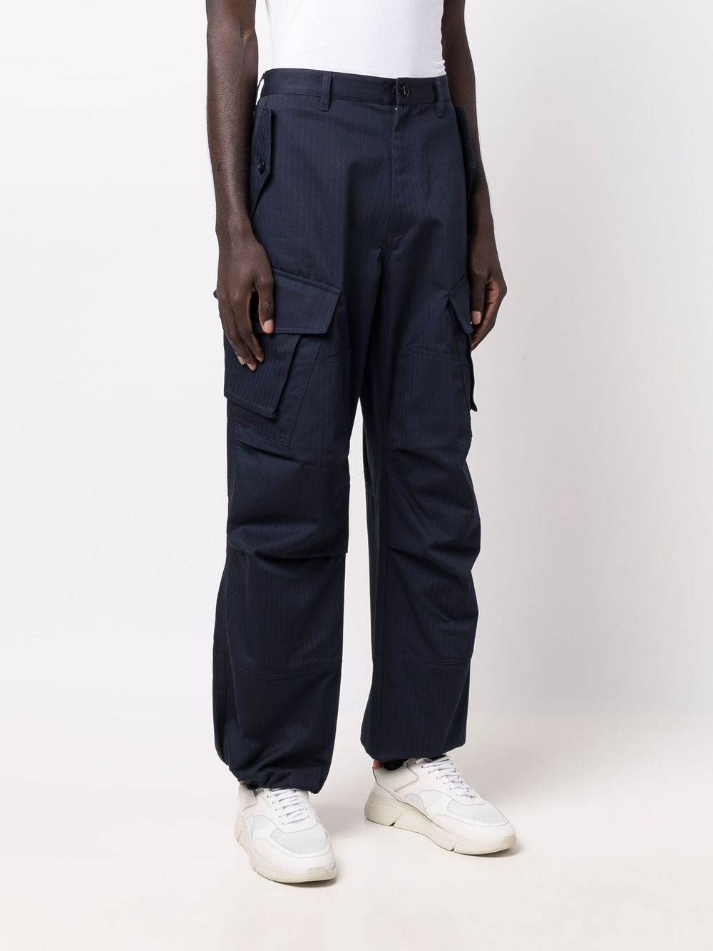 logo-embroidered cargo trousers - 3