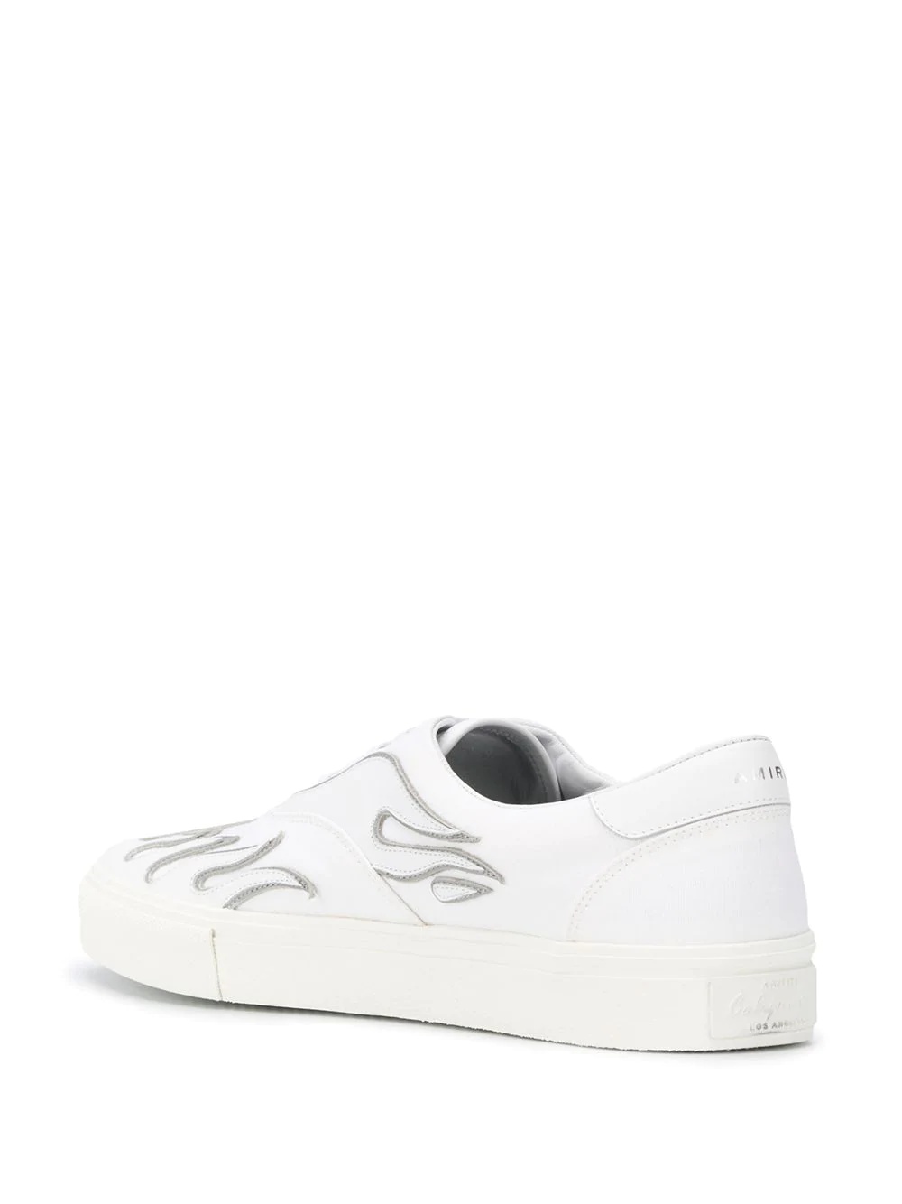 flames-appliqué low-top sneakers - 3