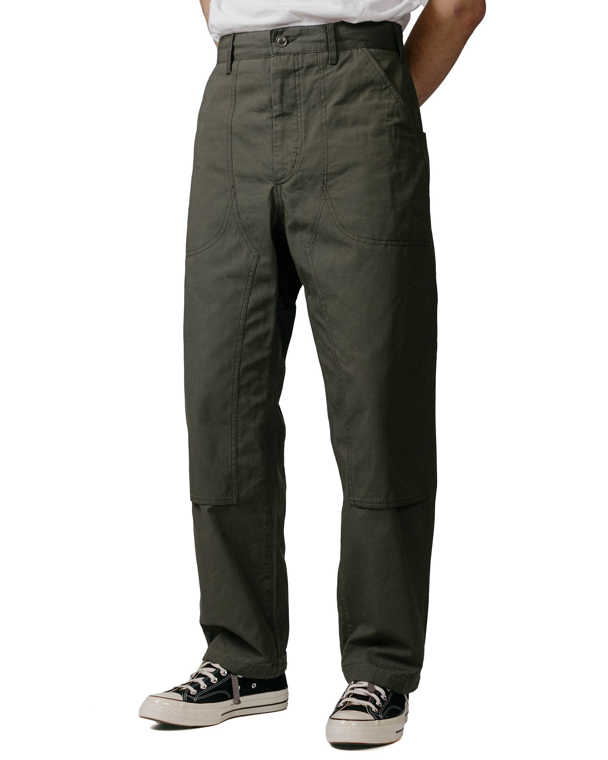 Climbing Pant Olive Heavyweight Cotton Ripstop - 2
