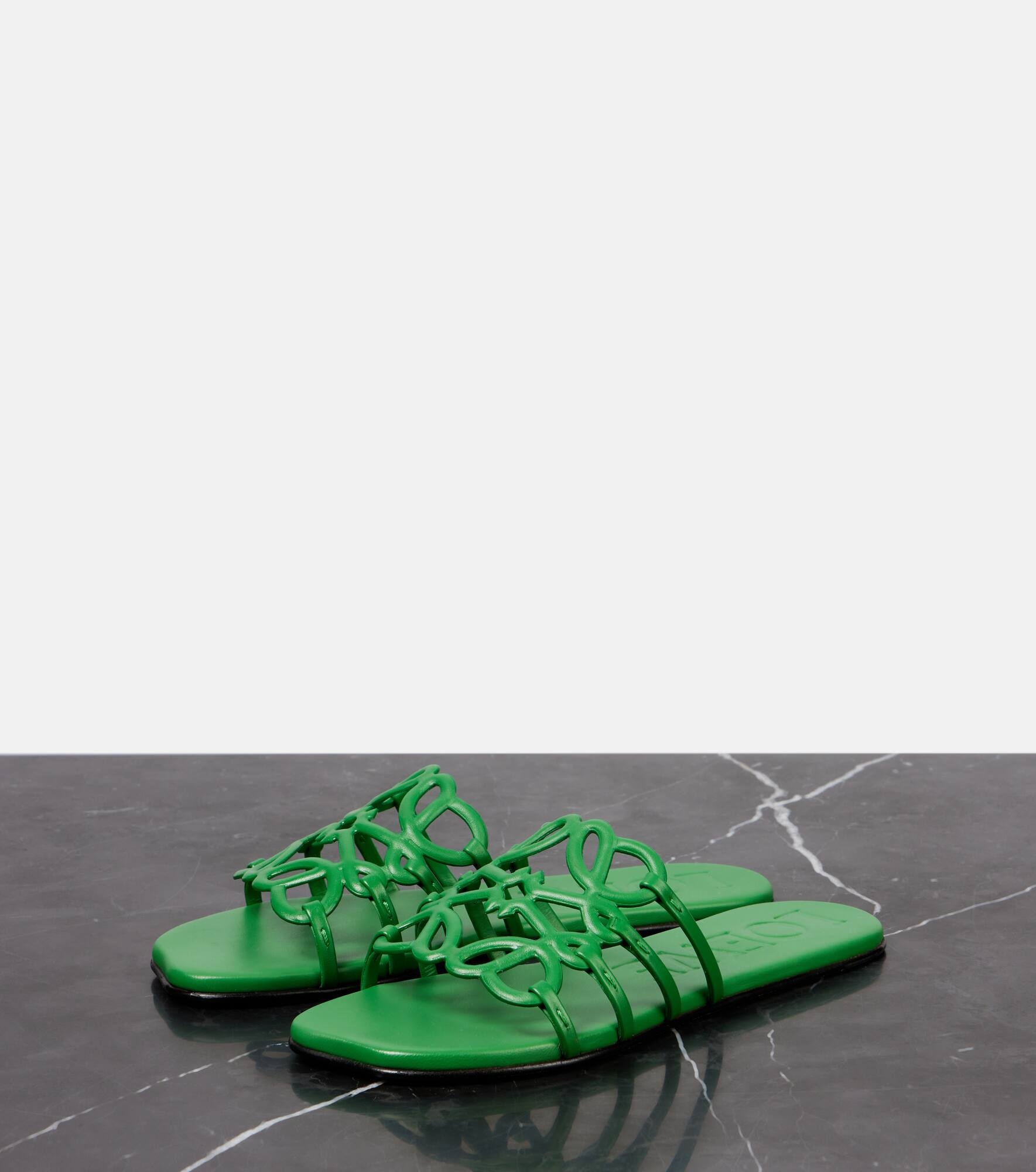 Anagram leather slides - 4