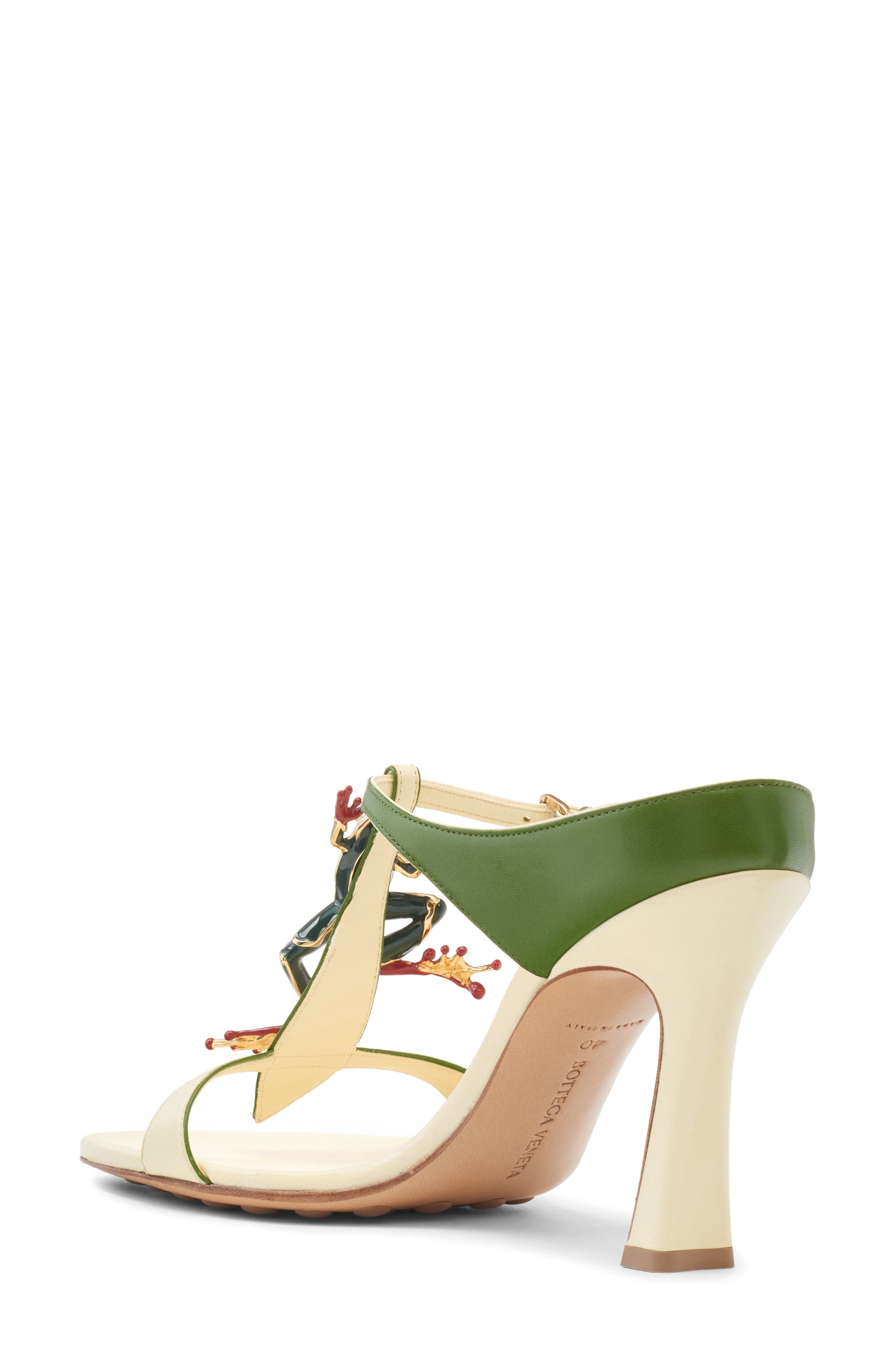 Bottega Veneta Mismatched Frog Strappy Sandal in 7187 Camomile/Avocado at Nordstrom - 3