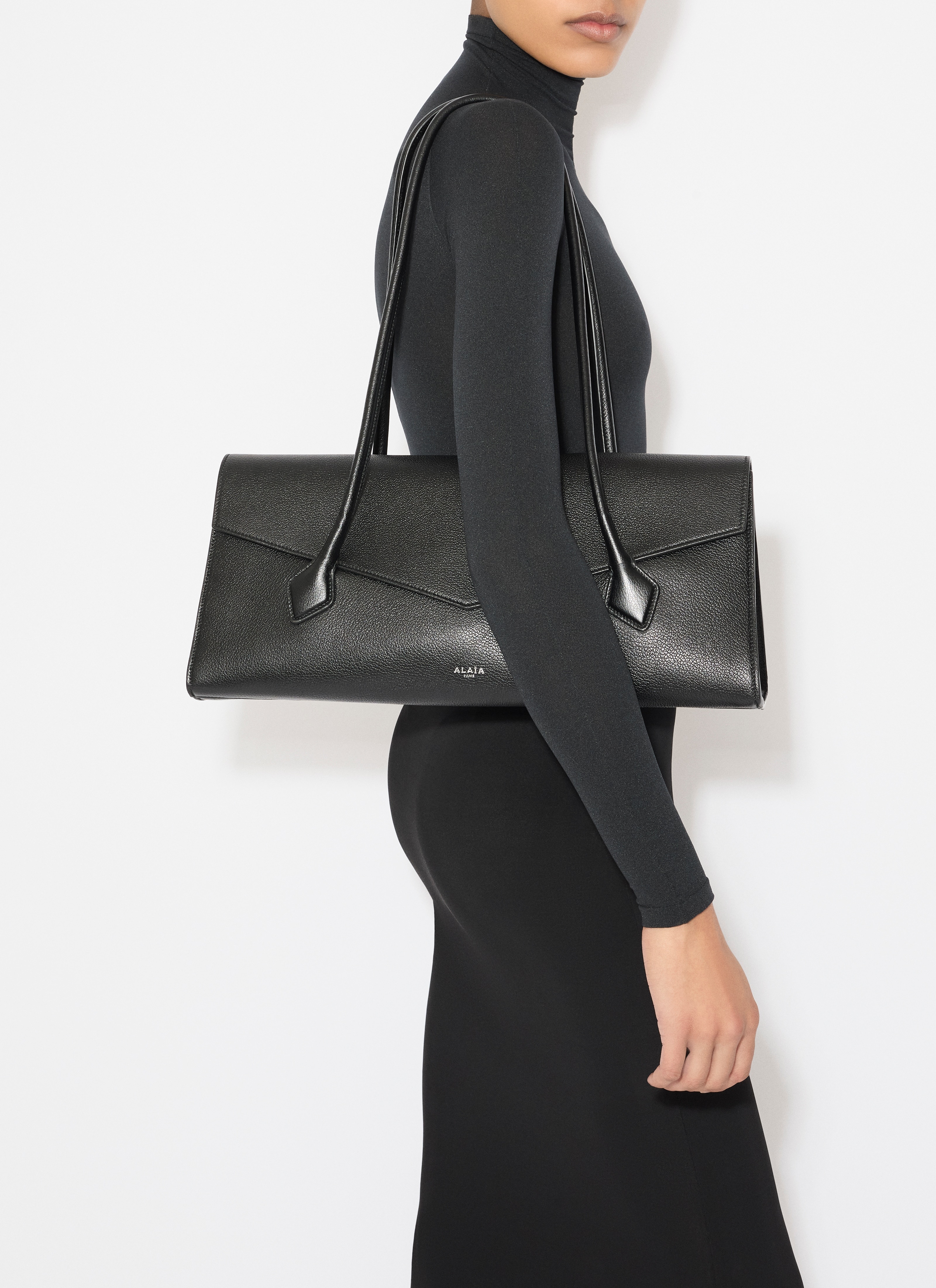 LE TECKEL FLAP TOTE BAG IN SHINY GRAINED CALFSKIN - 2