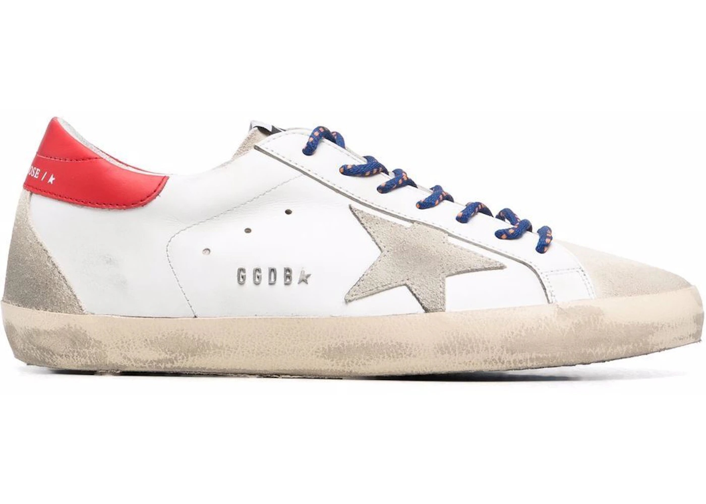 Golden Goose Super-Star White Red Grey Suede - 1