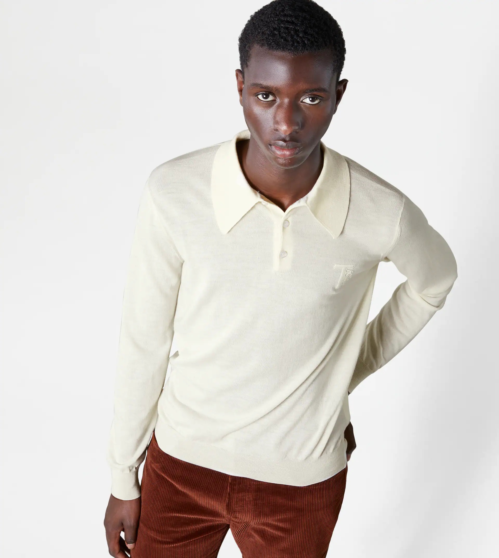 KNITTED POLO SHIRT - WHITE - 6