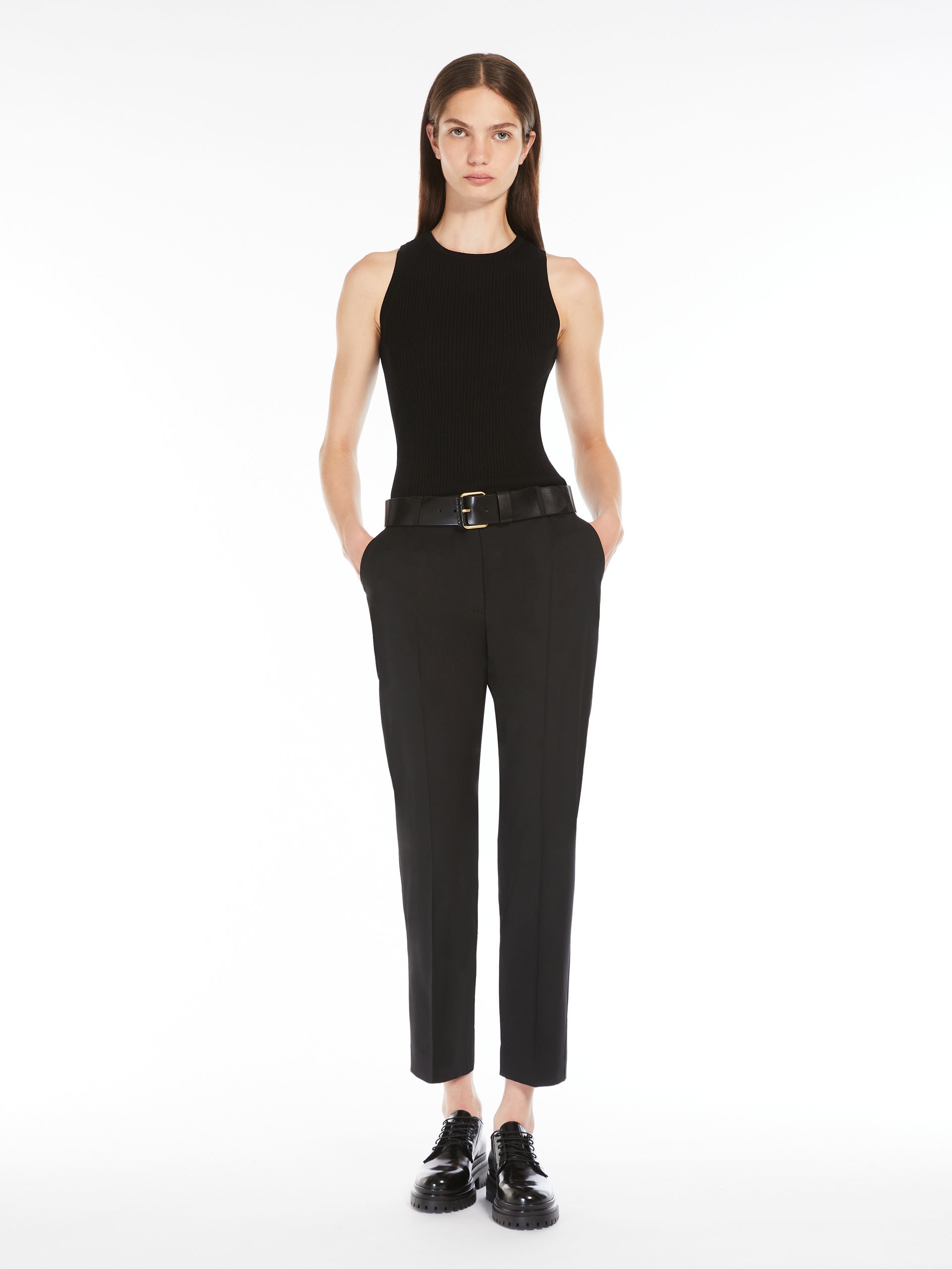 OLIMPO Rib-knit viscose top - 2