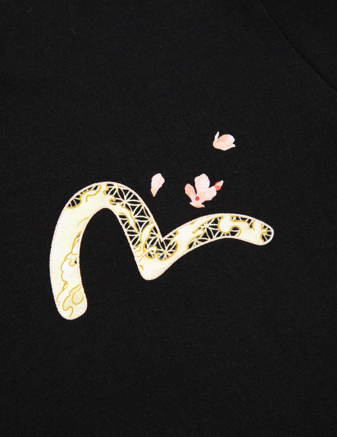 WAVE-PATTERN KAMON PRINT T-SHIRT - 8