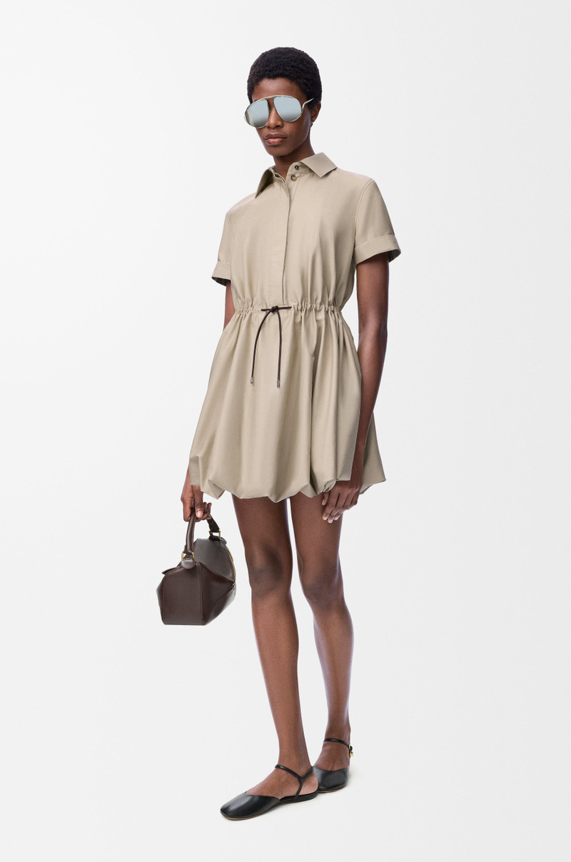 Loewe Short sleeve dress in cotton and silk outlook