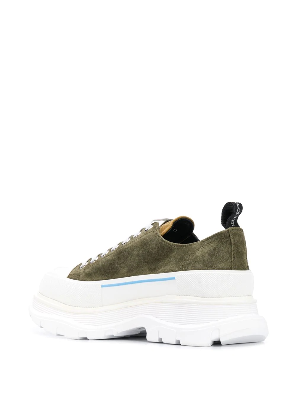 colour-block suede sneakers - 3