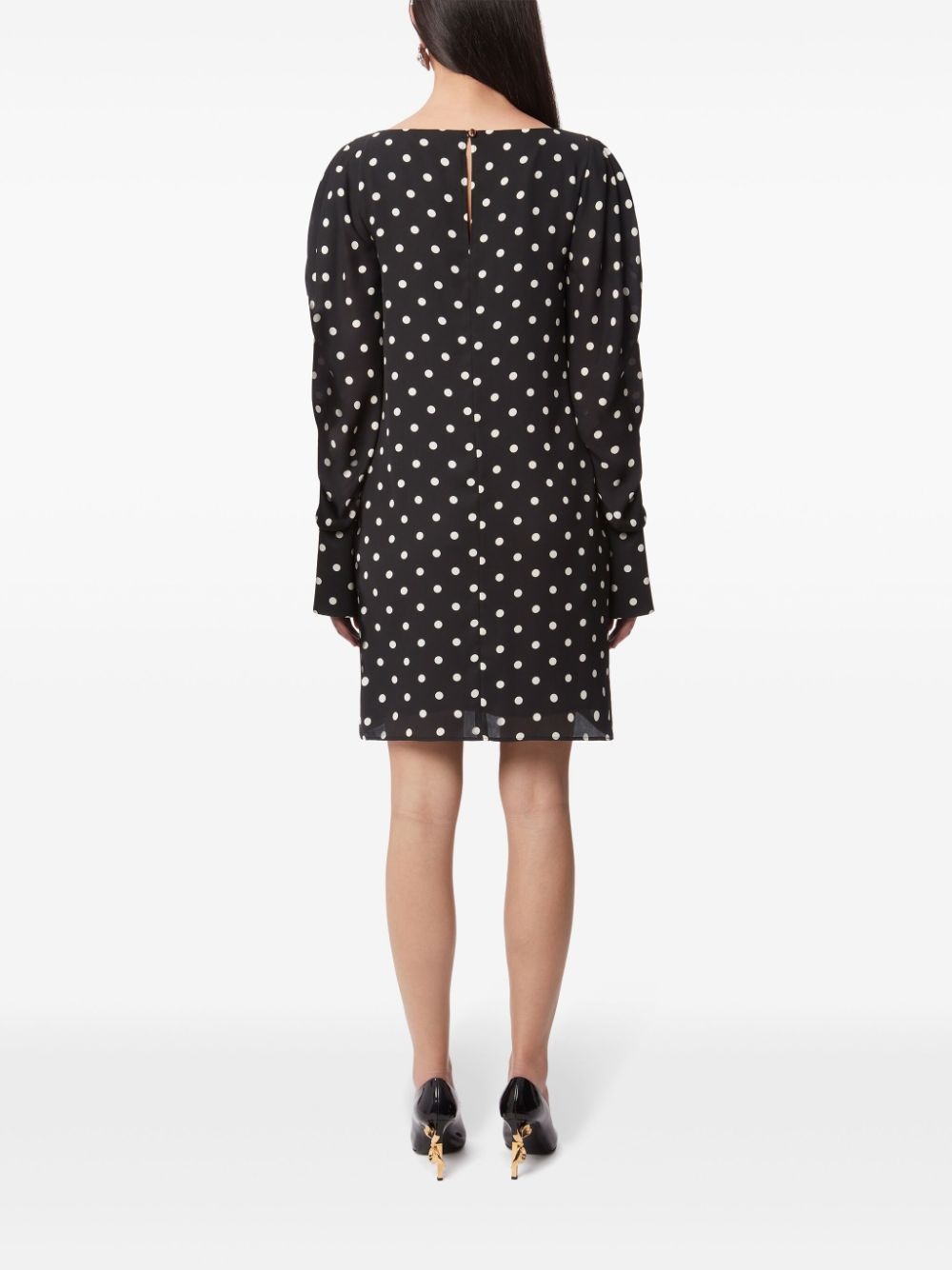 polka-dot print shift dress - 4