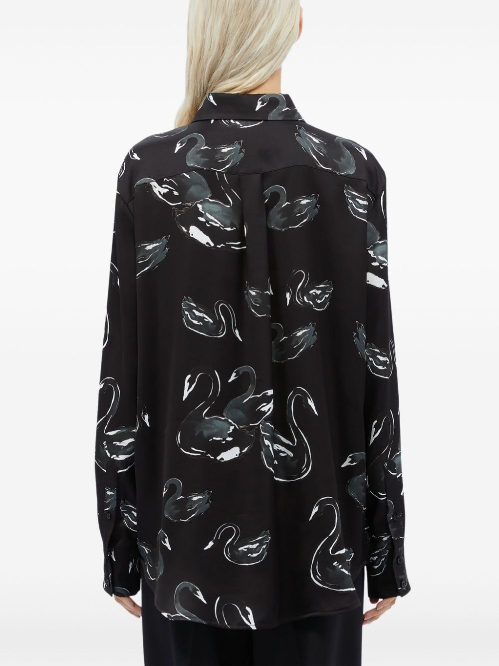 swan-print shirt - 4