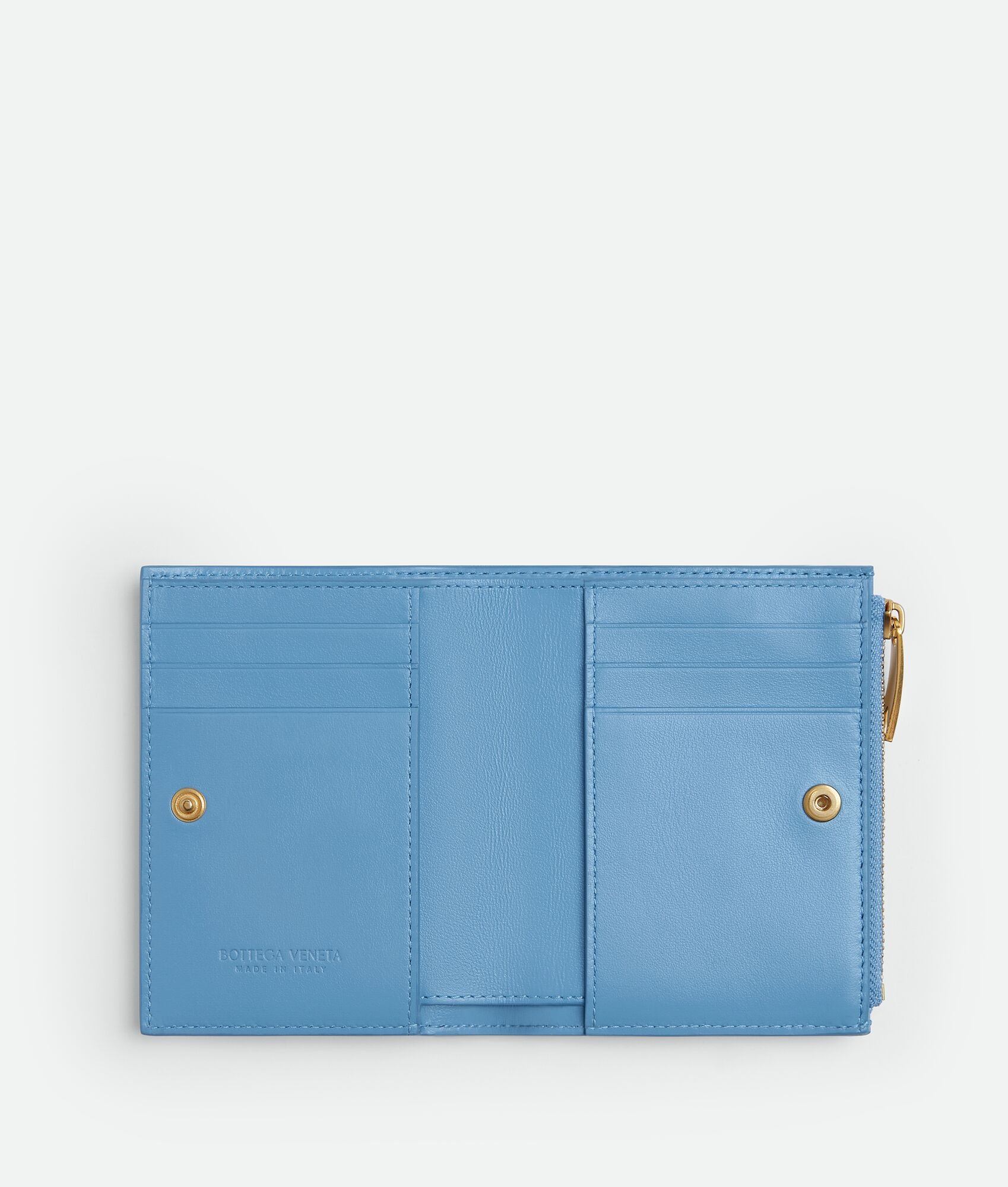 Small Intrecciato Bi-Fold Zip Wallet - 2