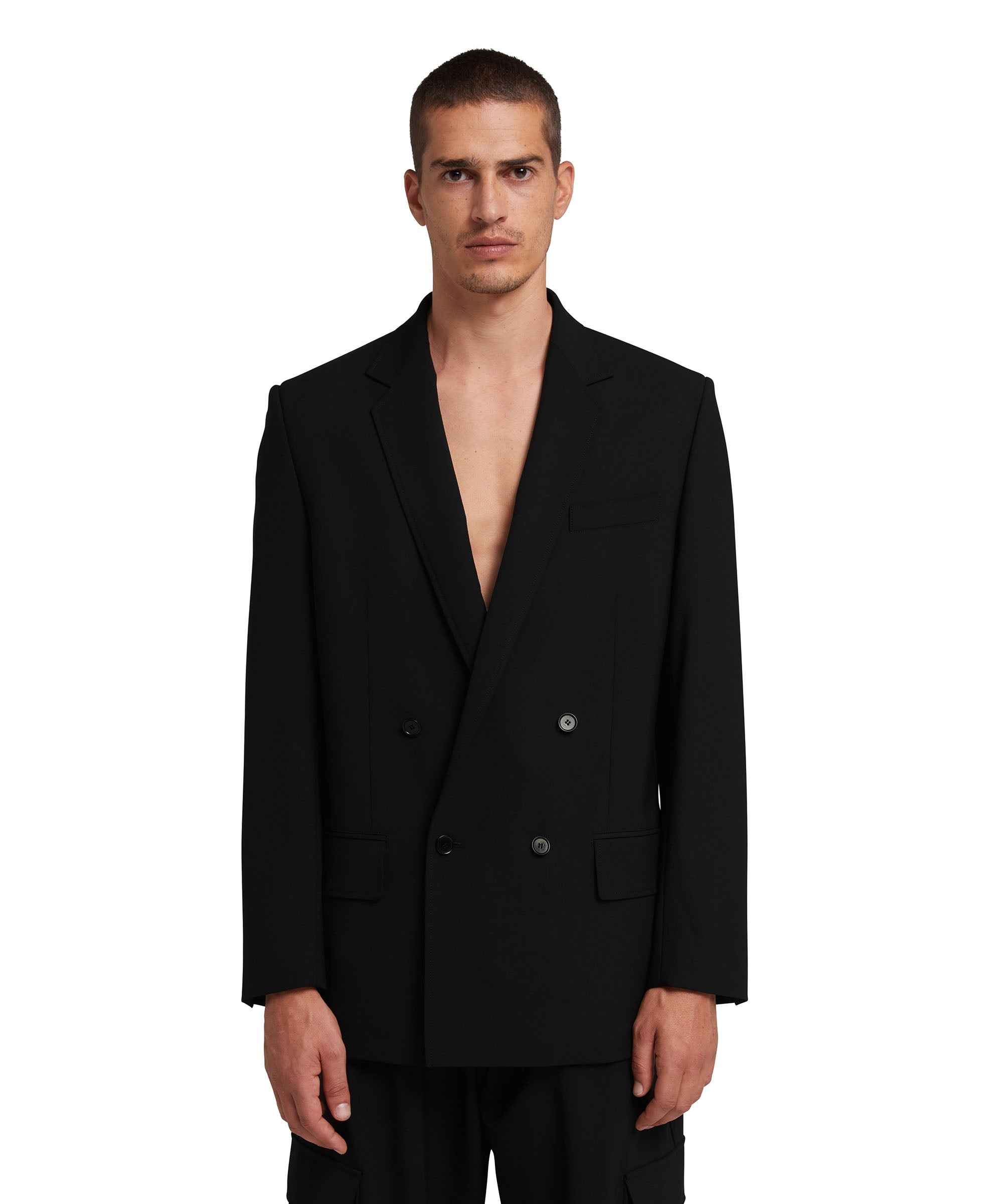 Fresh wool double-breasted jacket - 2