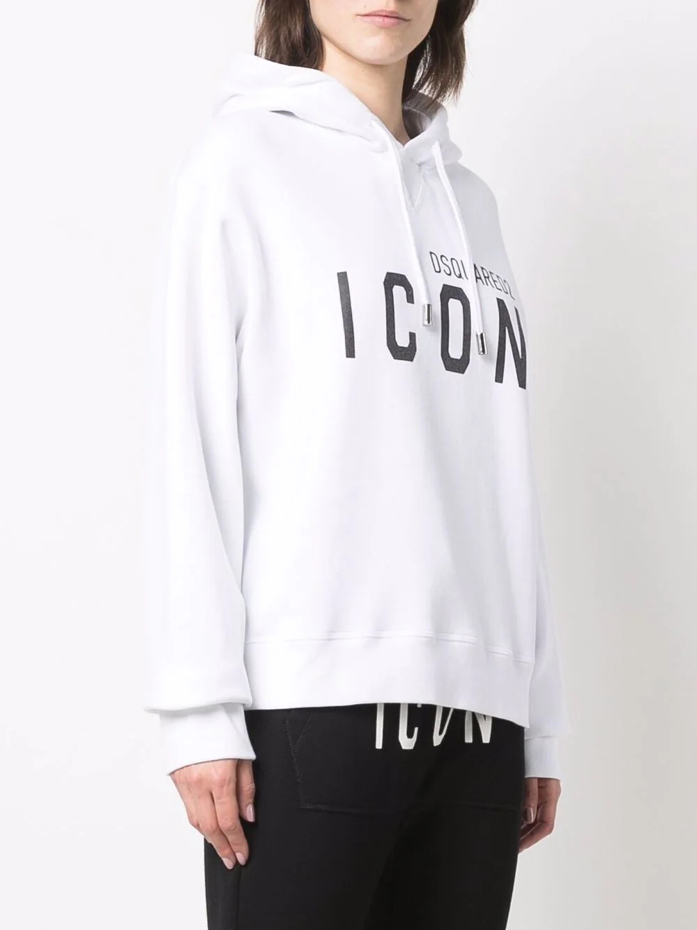 Icon-print cotton hoodie - 3