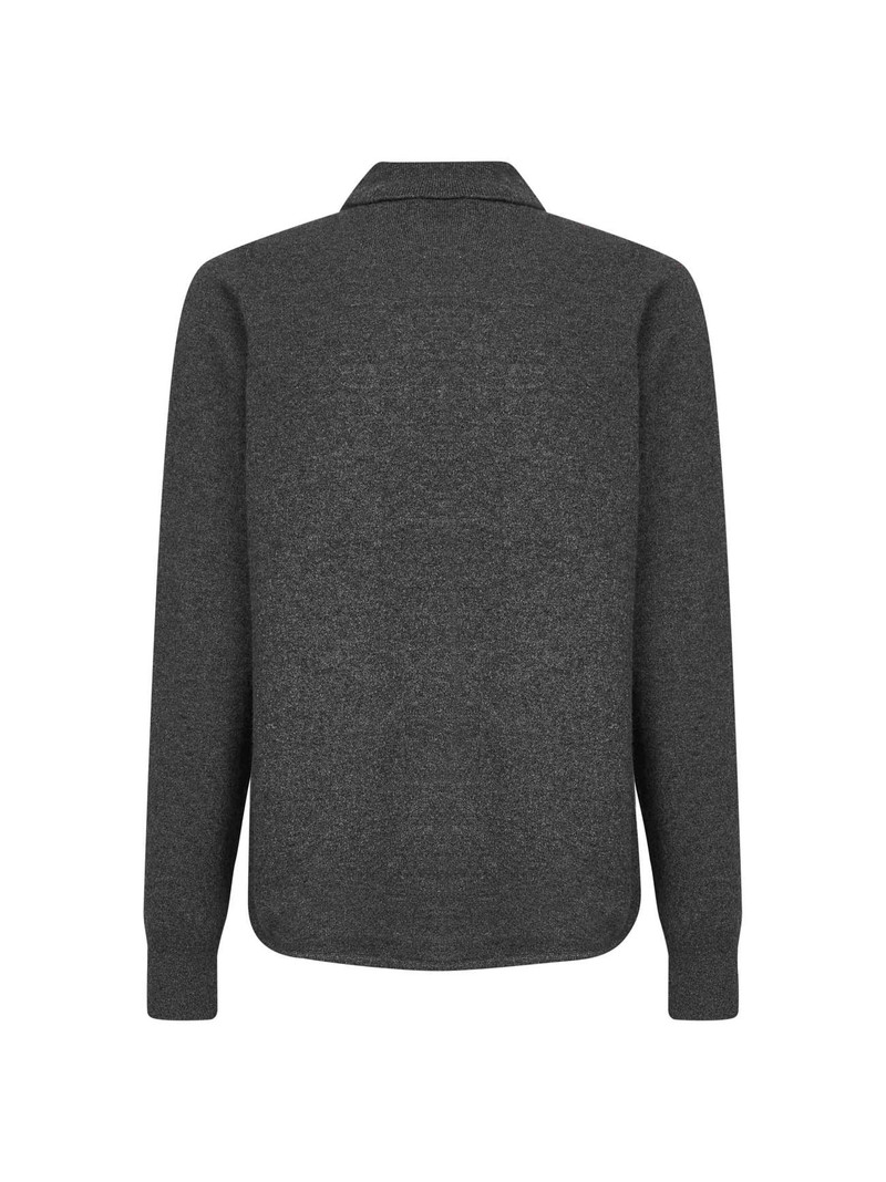 Dries Van Noten Grey cashmere knit shirt outlook