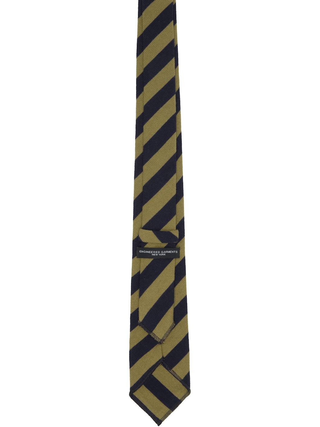 Khaki & Navy Knit Tie - 2
