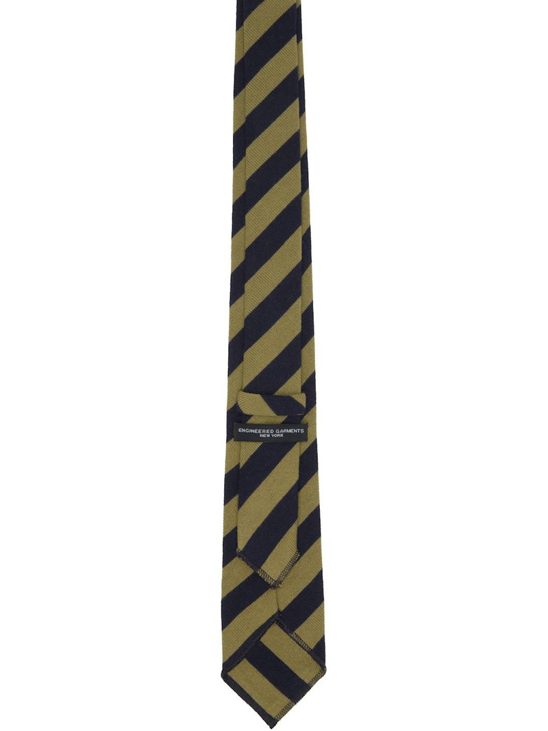 Engineered Garments Khaki & Navy Knit Tie outlook